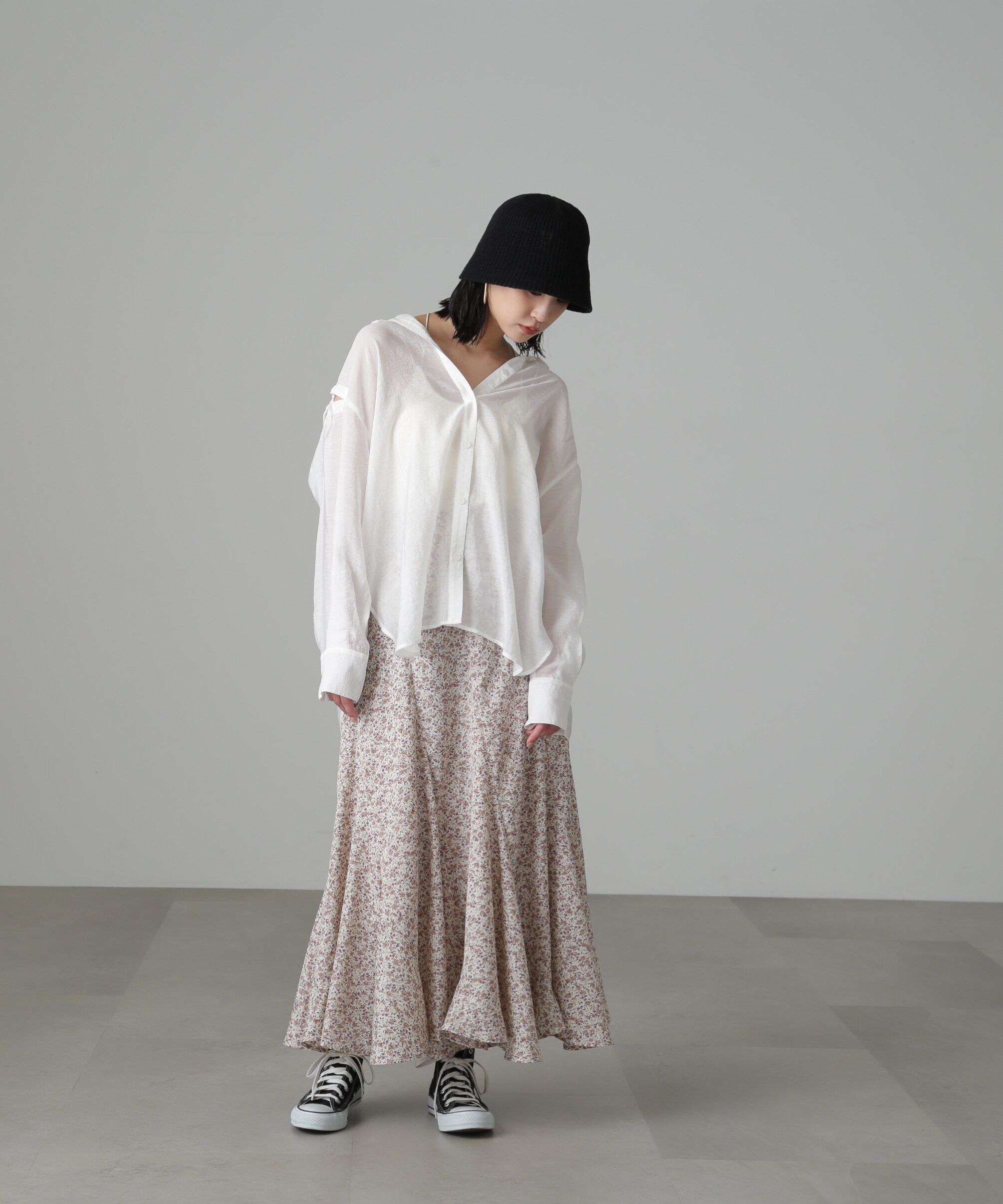  「フラワーエスカルゴマーメイドスカート」|スカート|