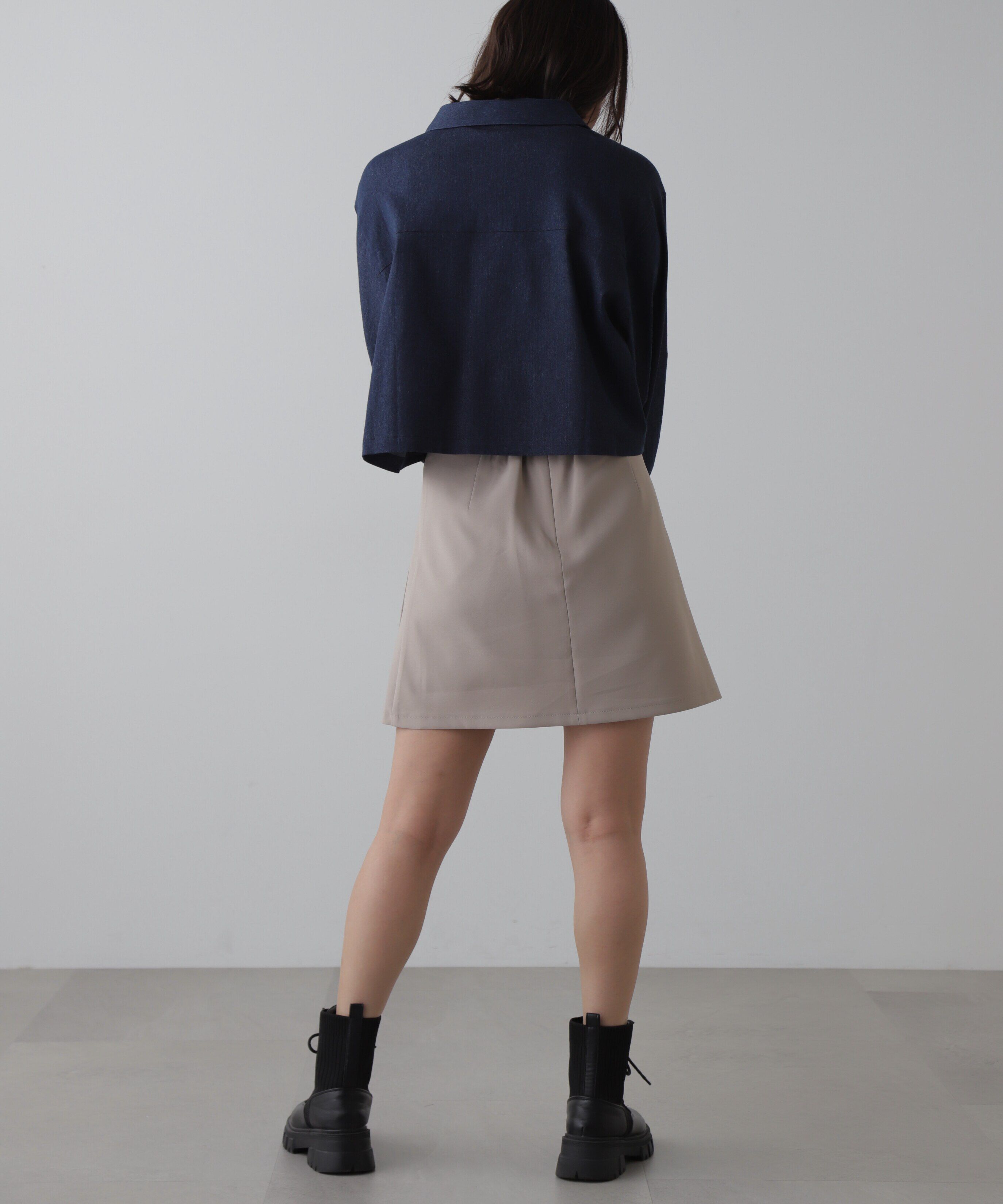  「サイドボタンラップミニプリーツスカート」|スカート|