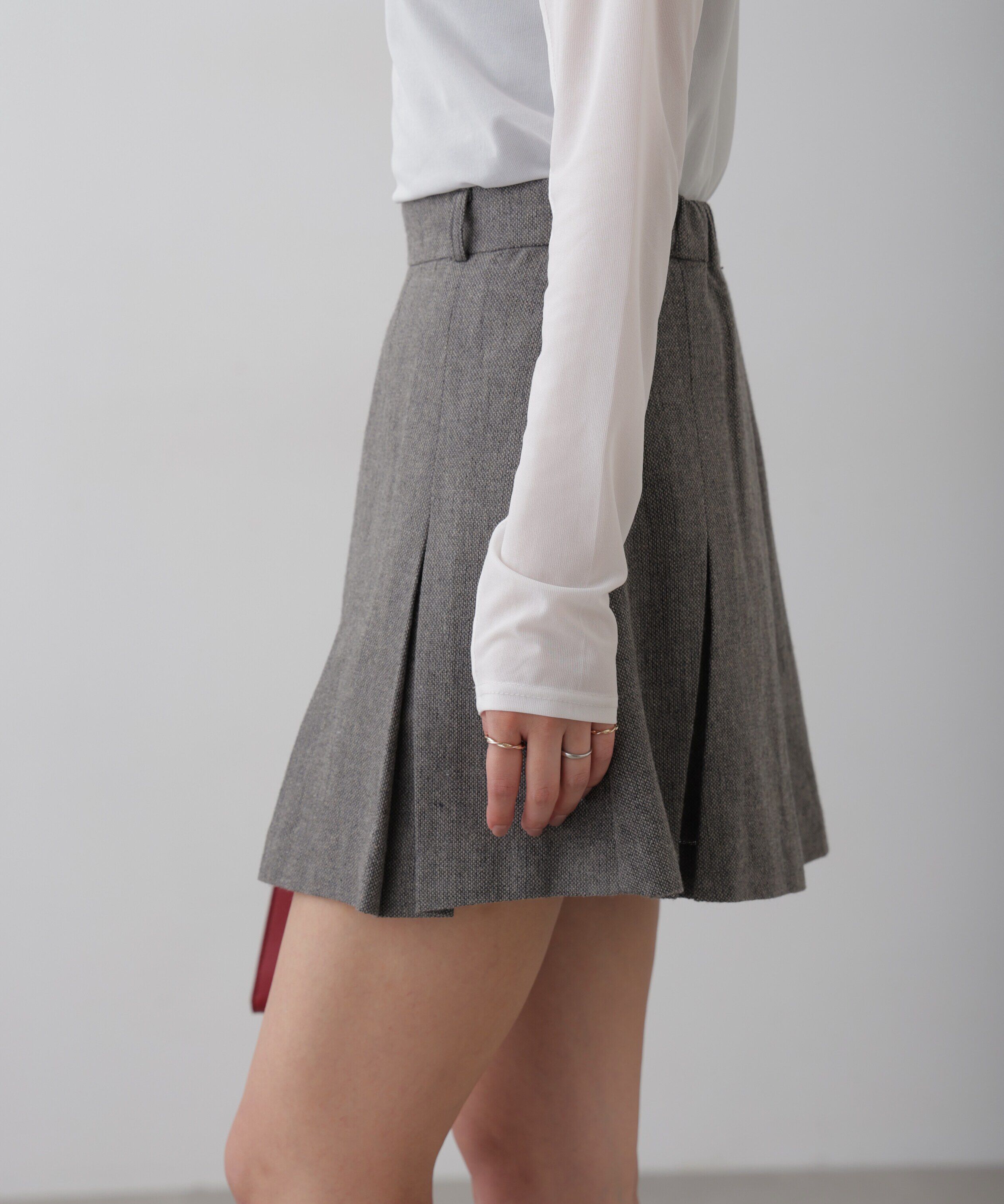  「ボックスプリーツミニスカート」|スカート|