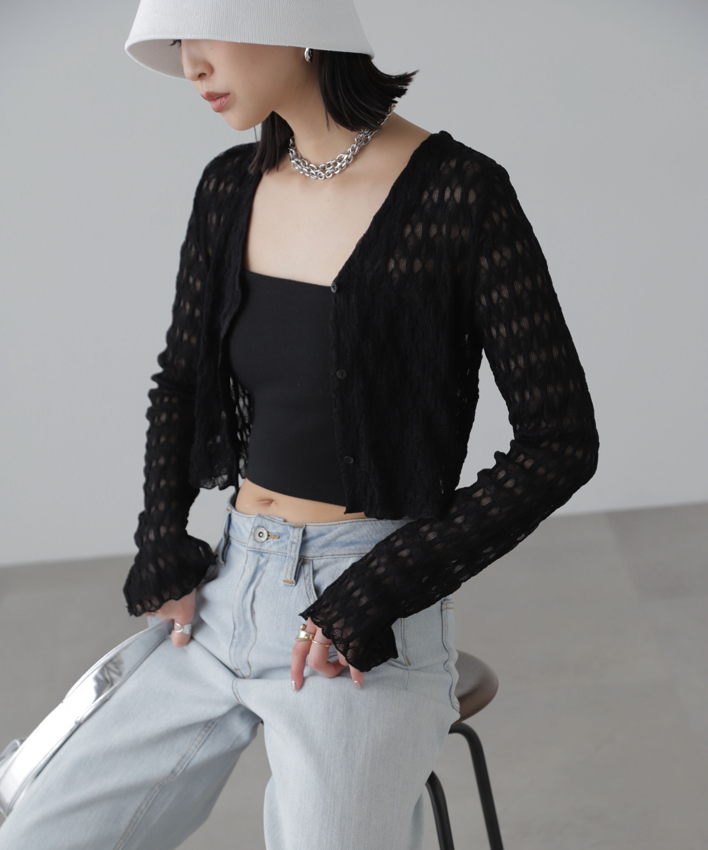  「シアーチュールカーディガン」|Tシャツ・カットソー|