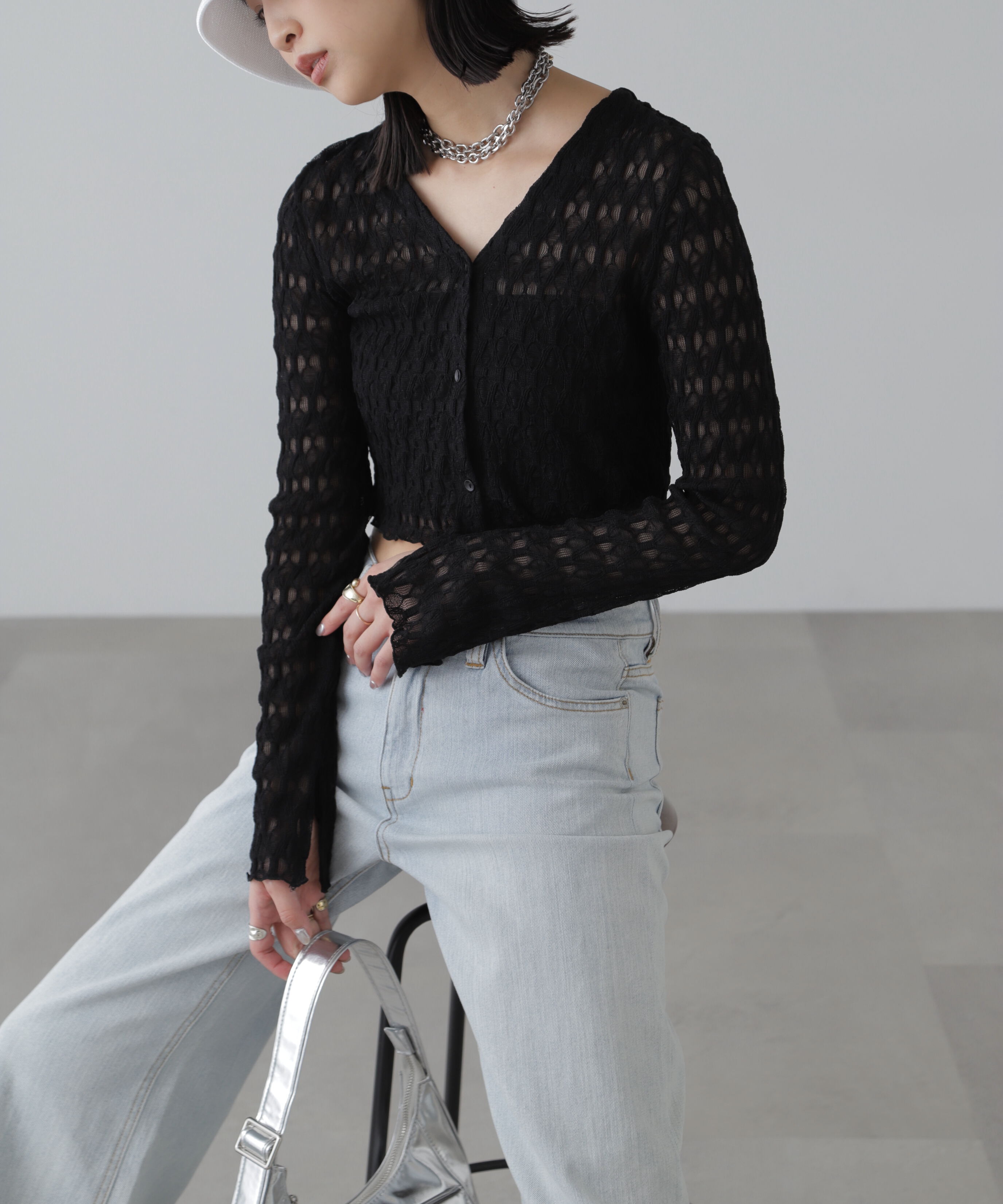  「シアーチュールカーディガン」|Tシャツ・カットソー|