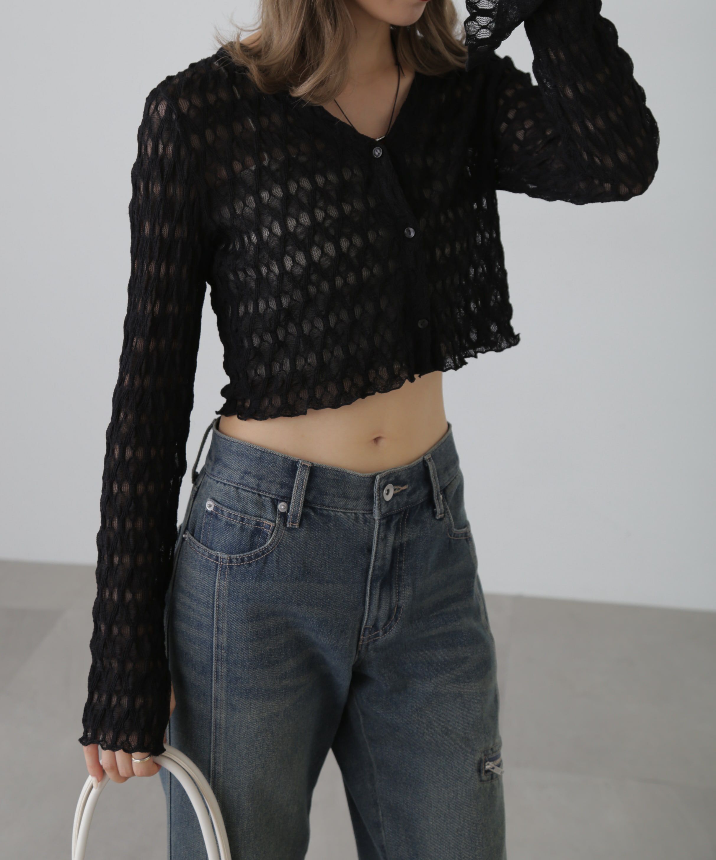  「シアーチュールカーディガン」|Tシャツ・カットソー|