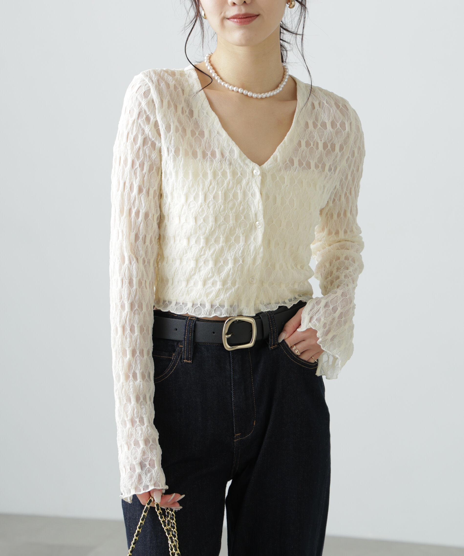  「シアーチュールカーディガン」|Tシャツ・カットソー|