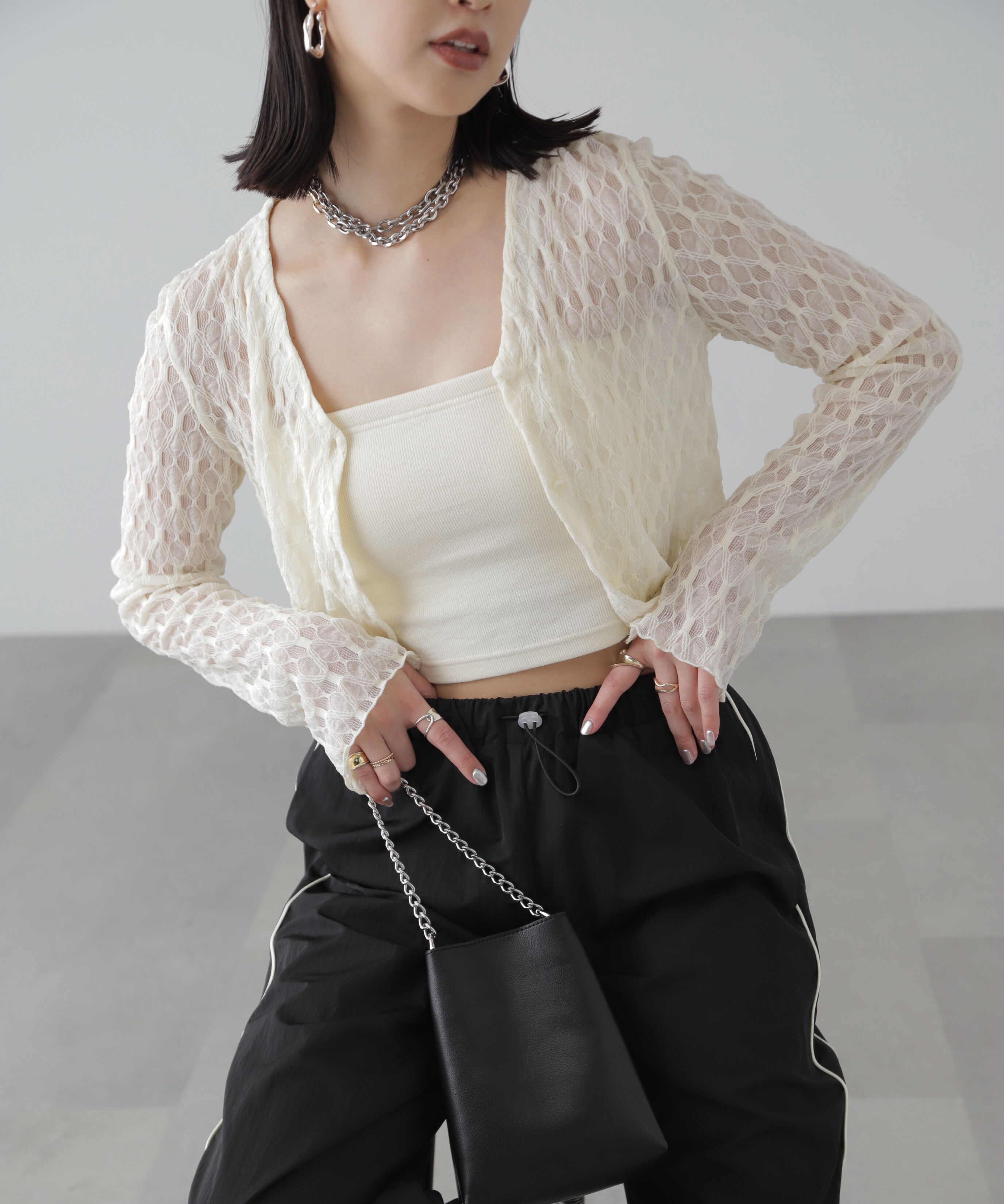  「シアーチュールカーディガン」|Tシャツ・カットソー|