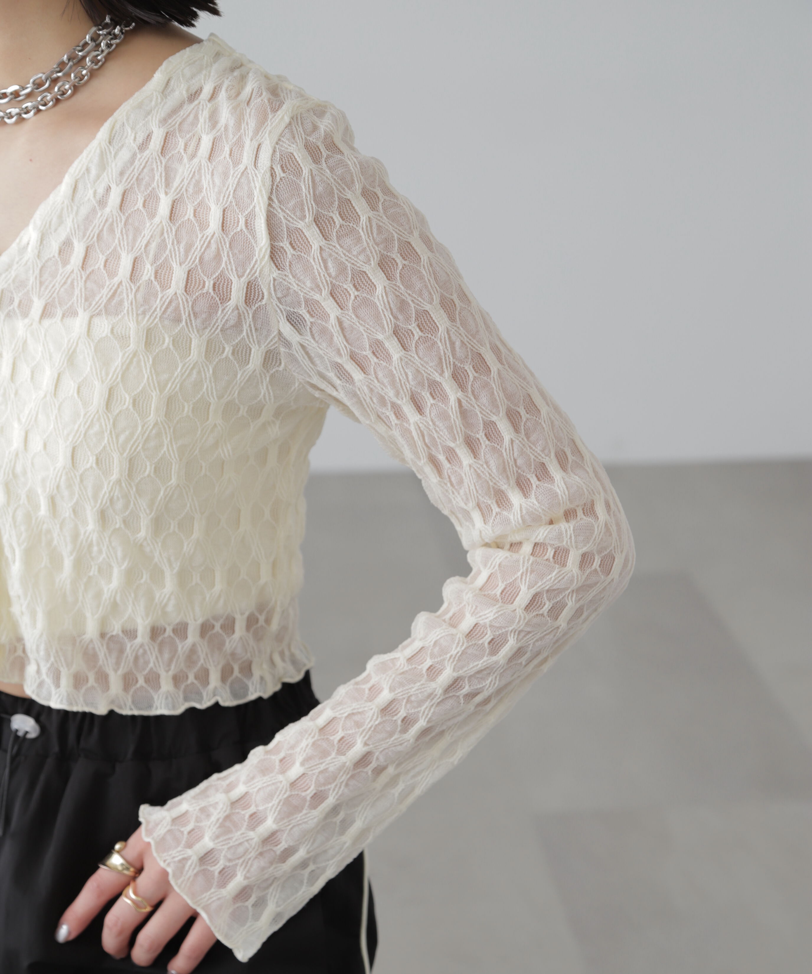  「シアーチュールカーディガン」|Tシャツ・カットソー|