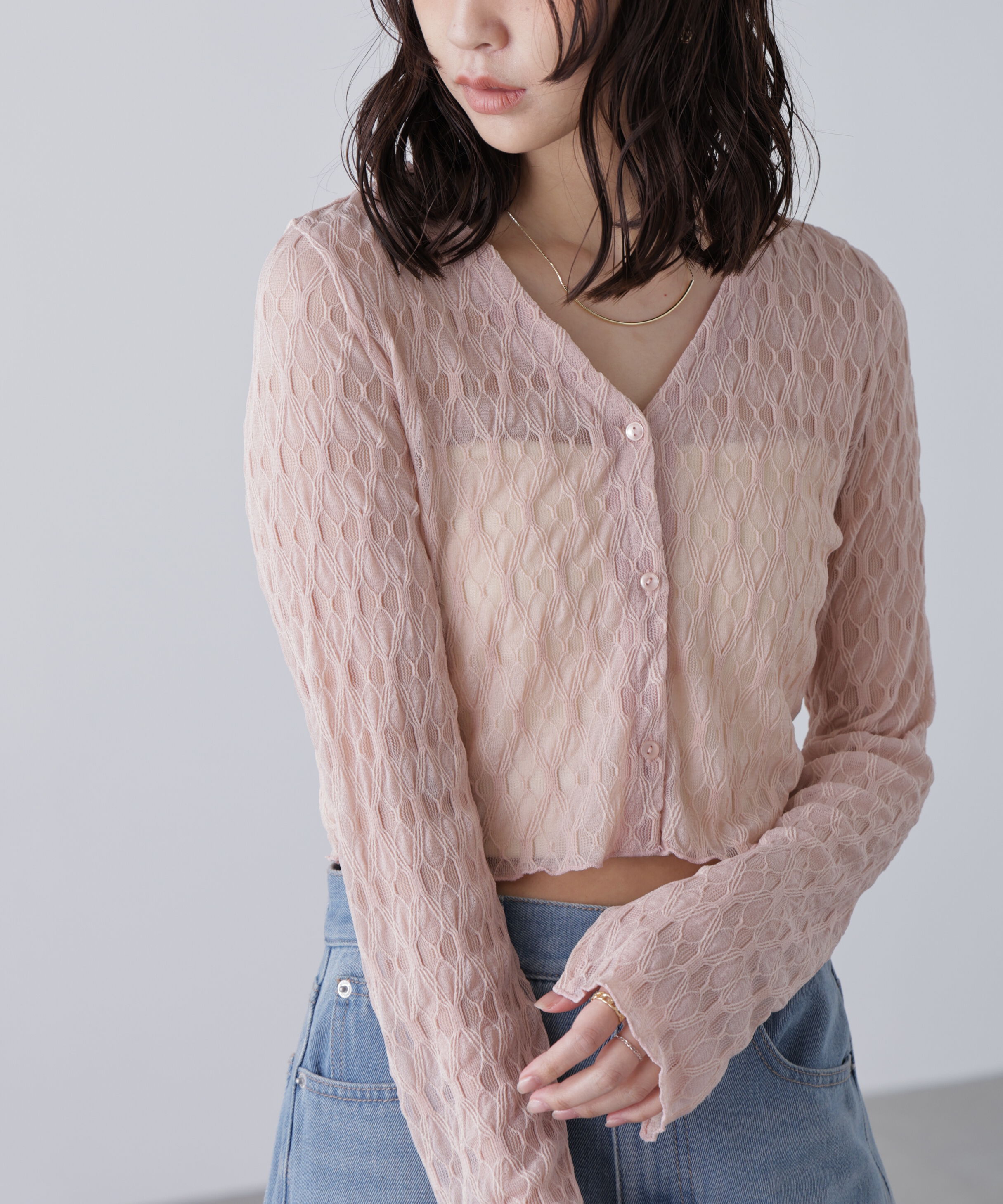  「シアーチュールカーディガン」|Tシャツ・カットソー|