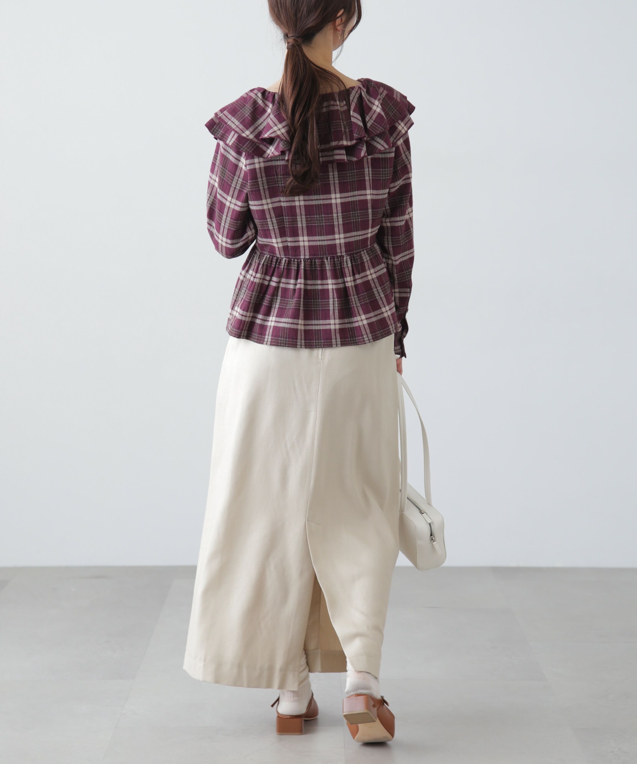  「フロントボックスタックマキシスカート」|スカート|