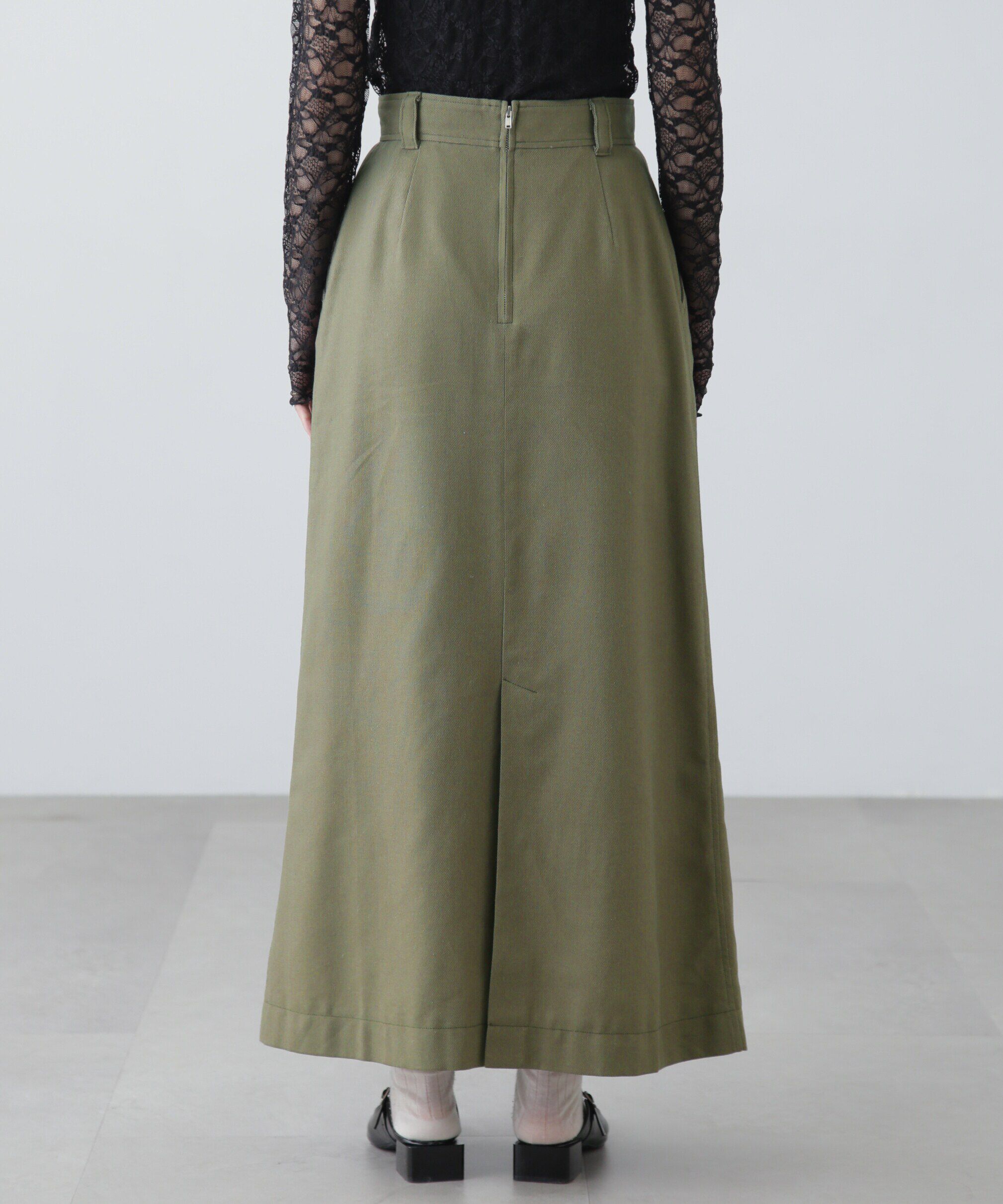  「フロントボックスタックマキシスカート」|スカート|