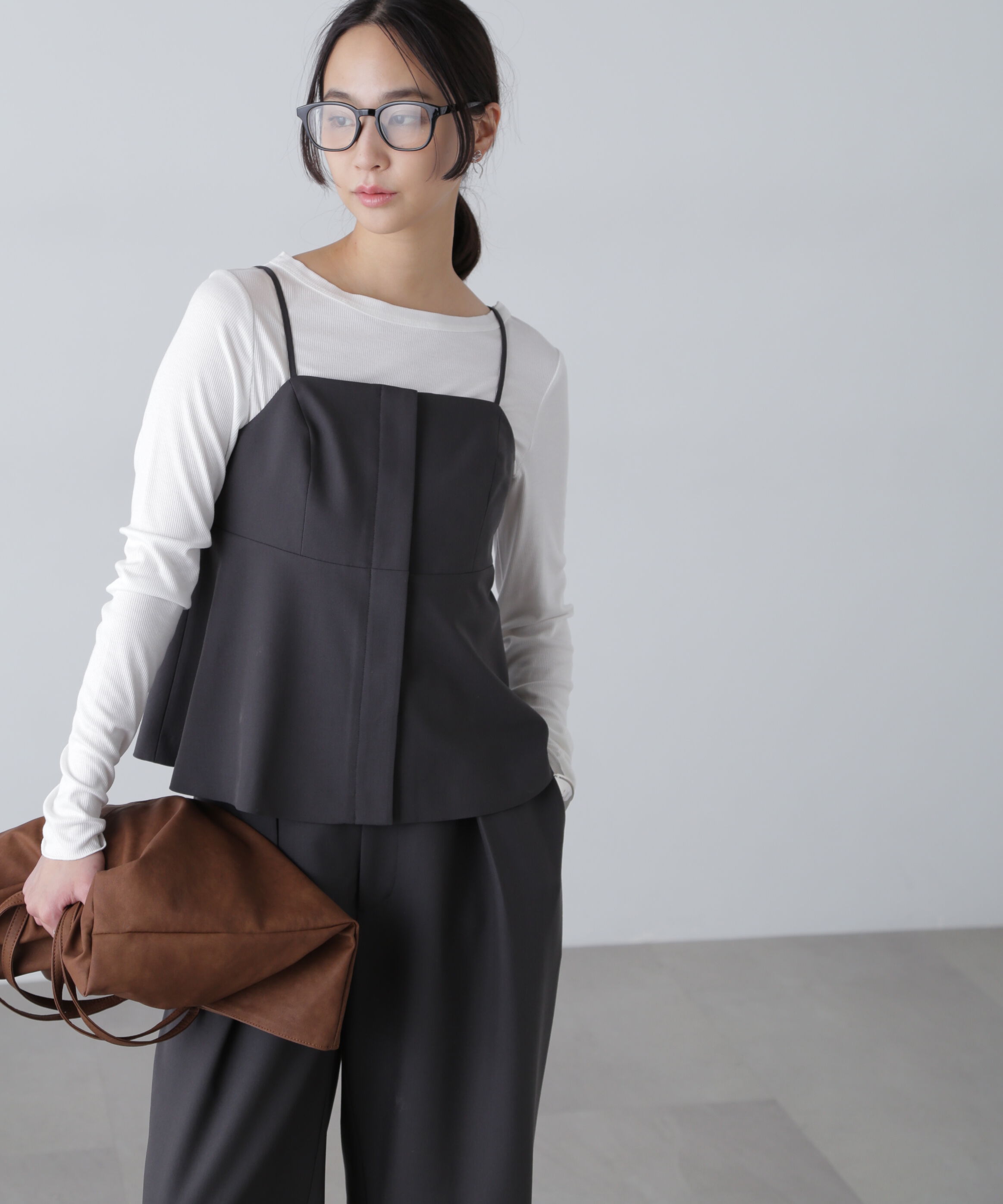  「〈セットアップ対応〉ペプラムキャミソールビスチェ」|シャツ・ブラウス|