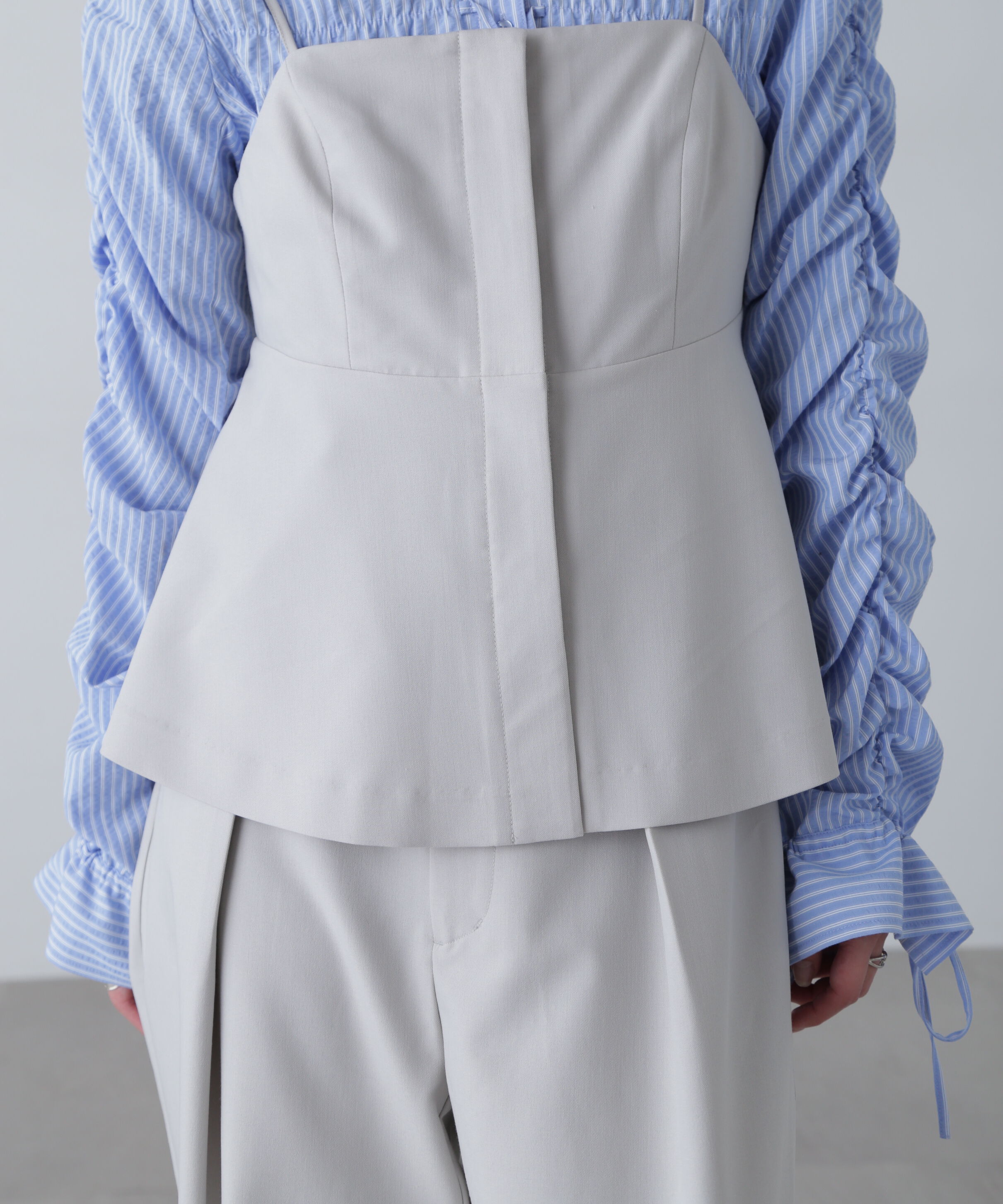  「〈セットアップ対応〉ペプラムキャミソールビスチェ」|シャツ・ブラウス|