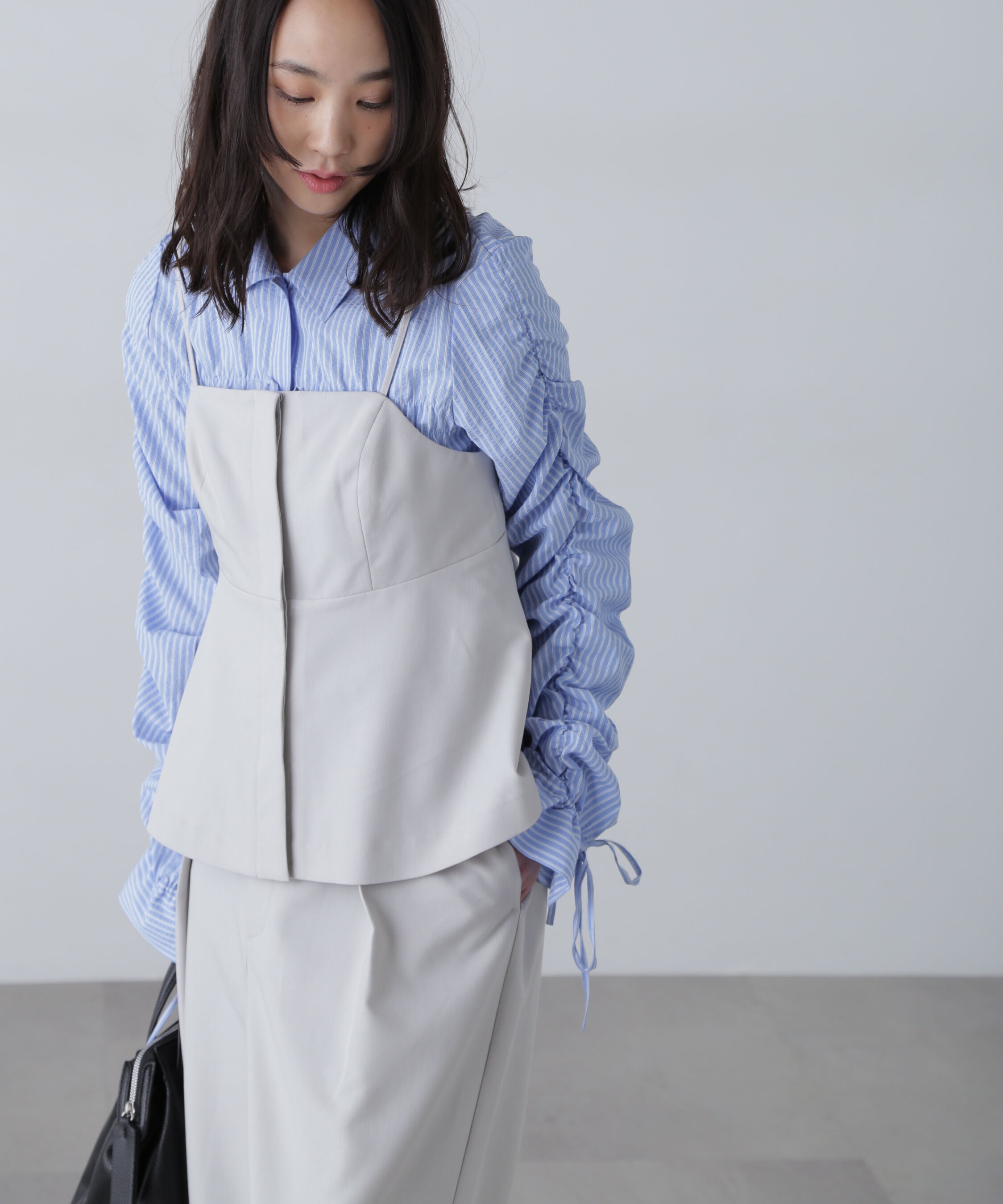  「〈セットアップ対応〉ペプラムキャミソールビスチェ」|シャツ・ブラウス|