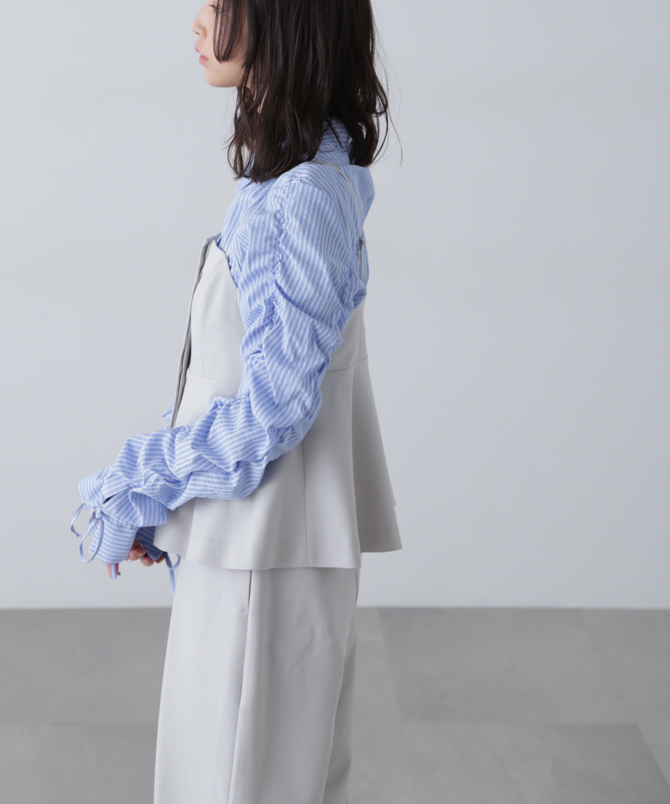  「〈セットアップ対応〉ペプラムキャミソールビスチェ」|シャツ・ブラウス|