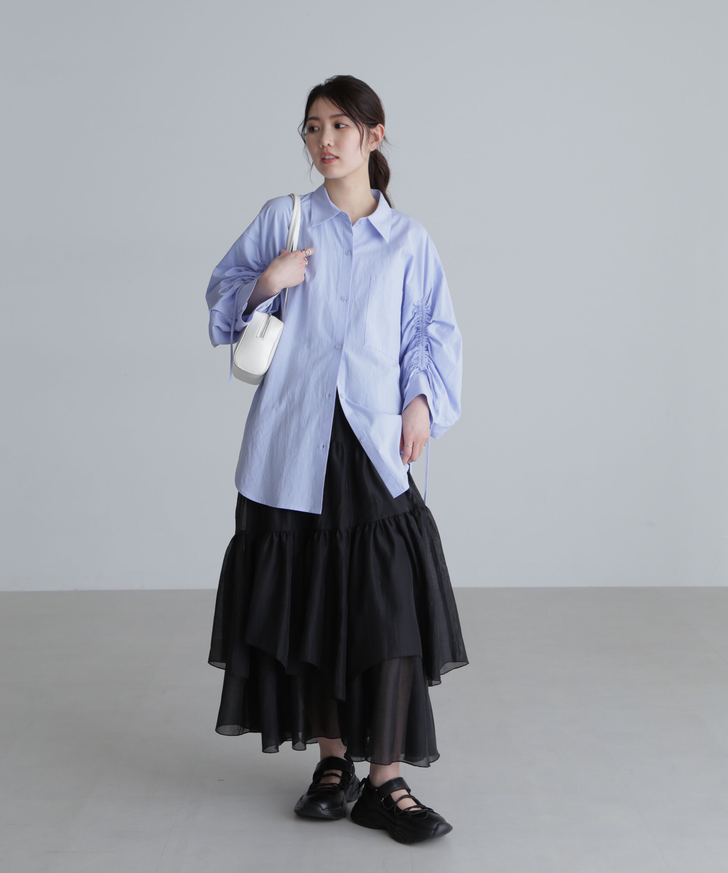  「シアーランダムフリルスカート」|スカート|