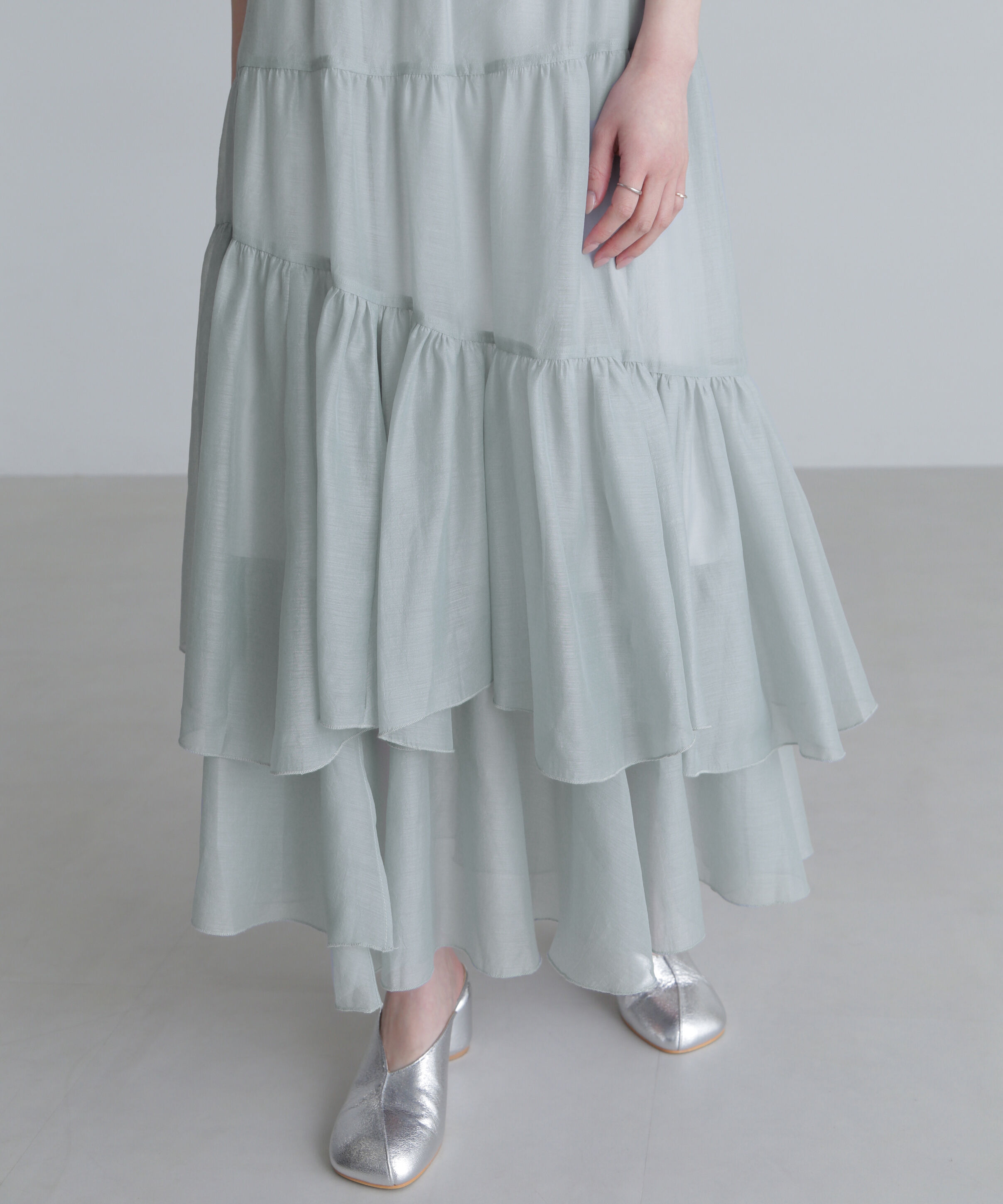  「シアーランダムフリルスカート」|スカート|