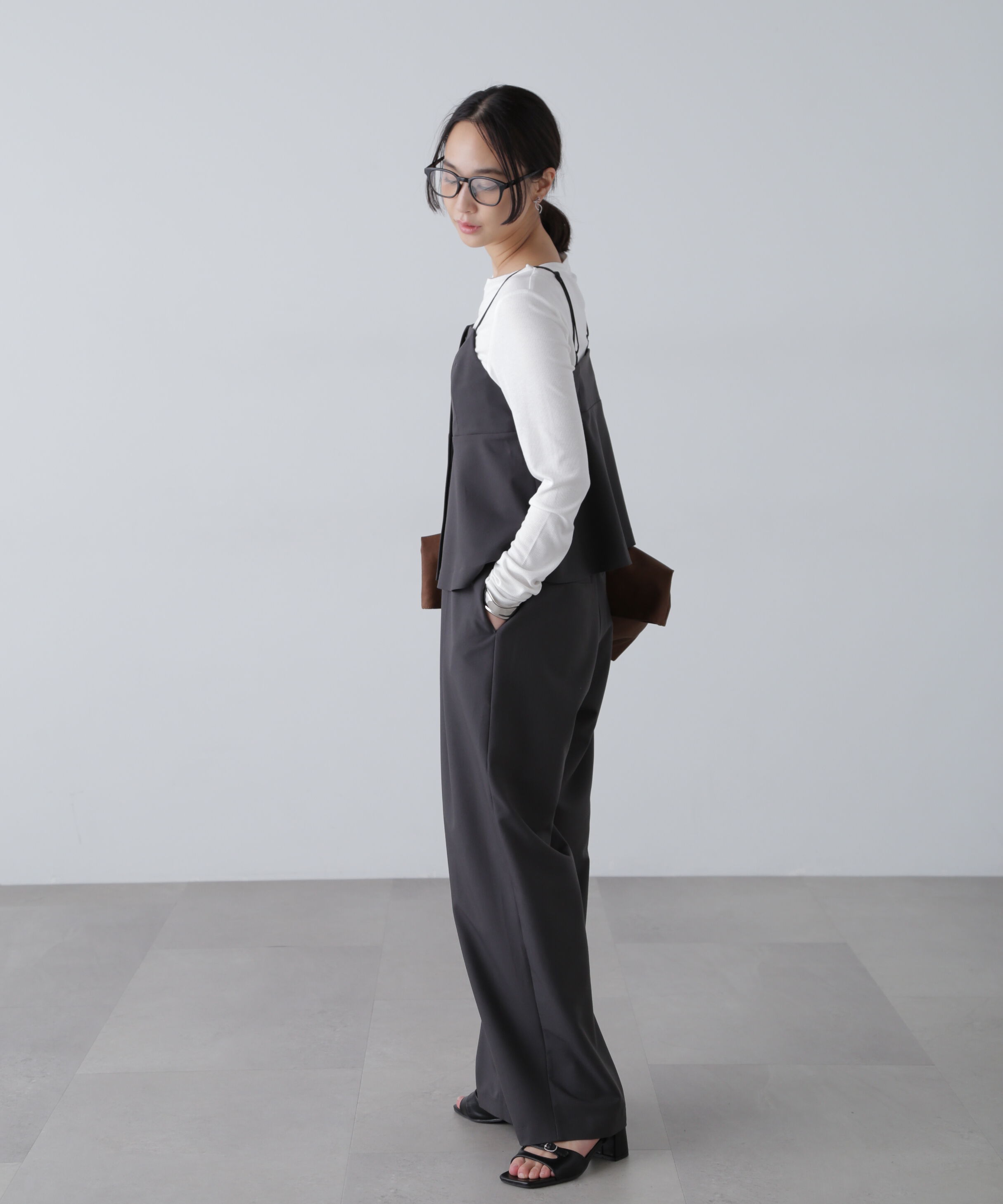  「〈セットアップ対応〉タックセミワイドパンツ」|その他|