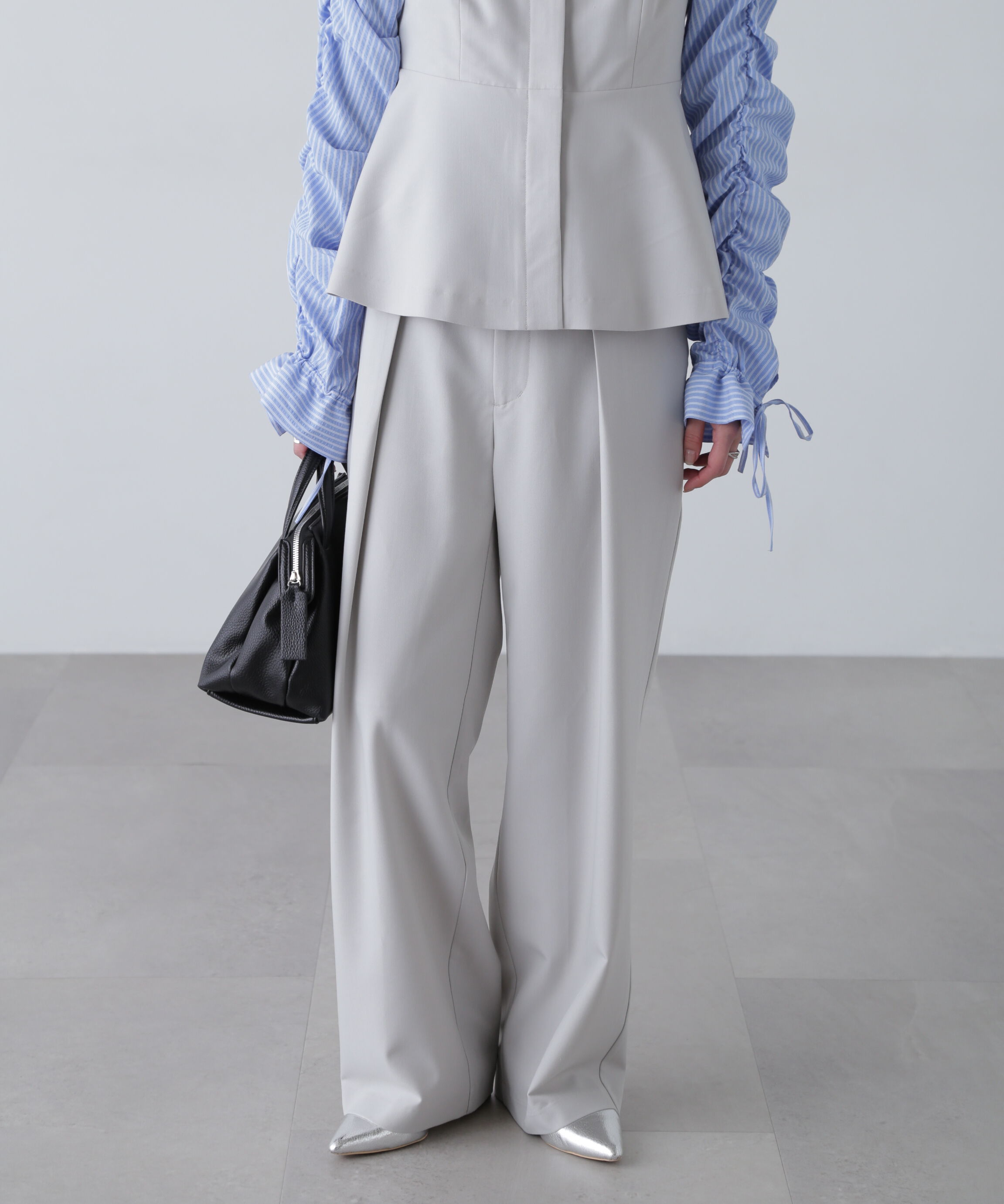  「〈セットアップ対応〉タックセミワイドパンツ」|その他|