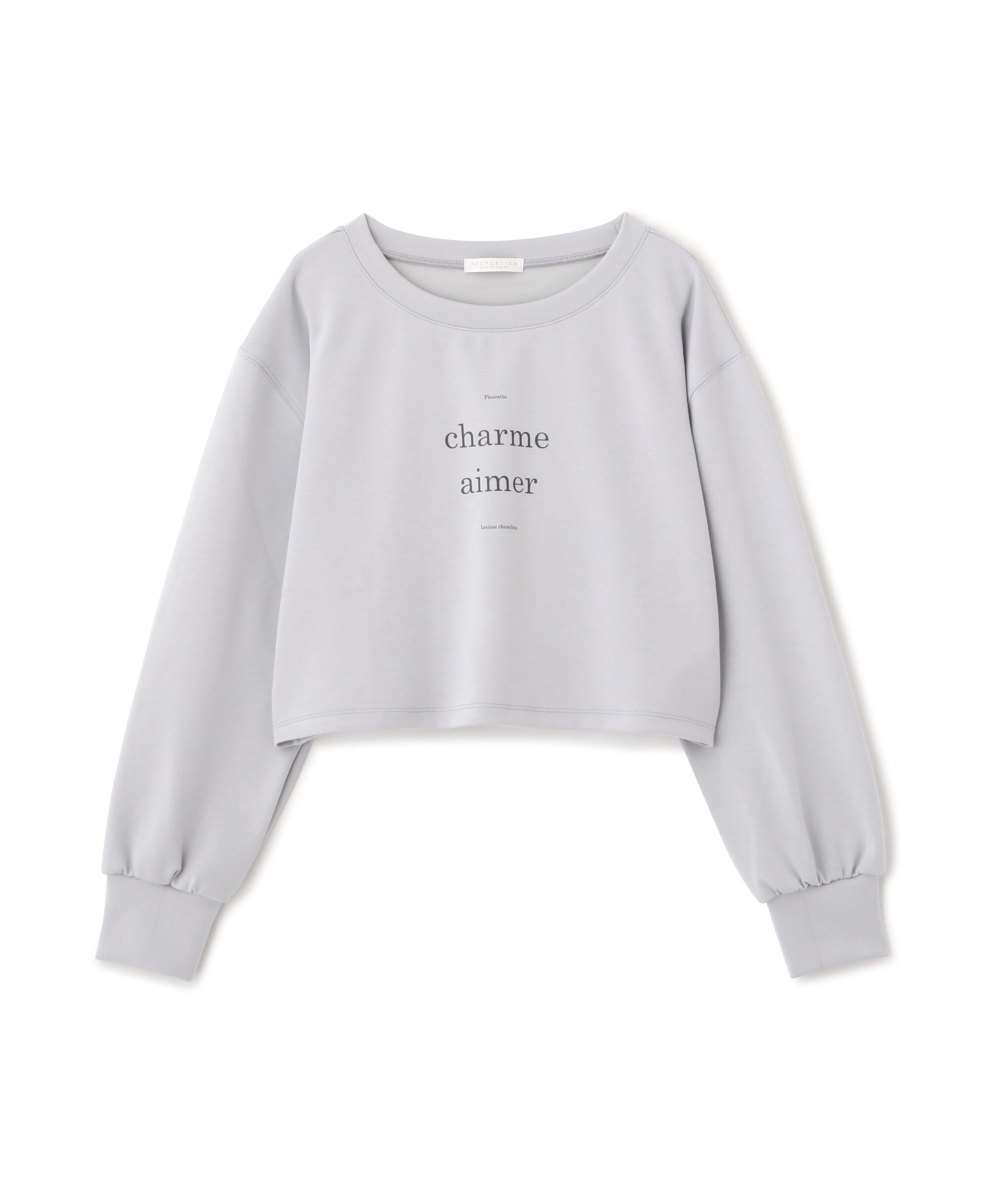 PROPORTION BODY DRESSING「ロゴデザインショート丈プルオーバー」|Tシャツ・カットソー|