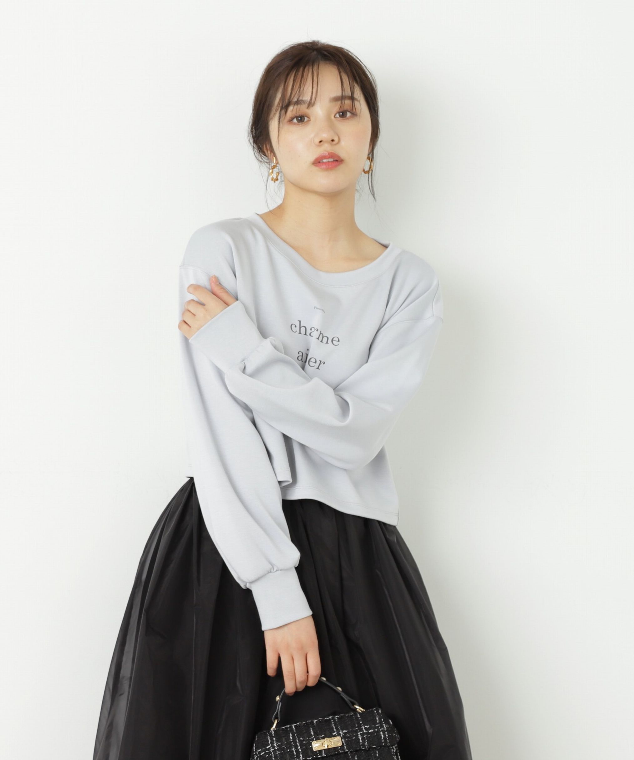 PROPORTION BODY DRESSING「ロゴデザインショート丈プルオーバー」|Tシャツ・カットソー|