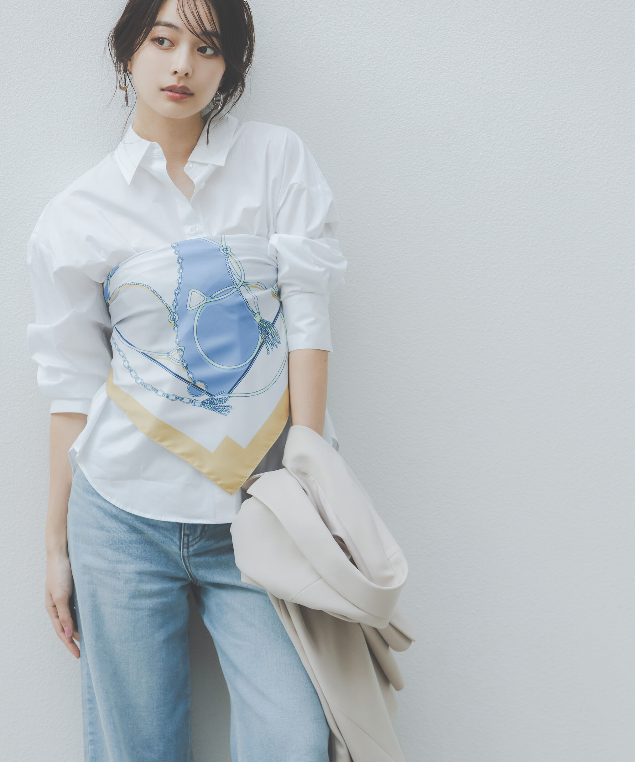 PROPORTION BODY DRESSING「〈a/mie〉オーバーシャツ　26SS」|シャツ・ブラウス|