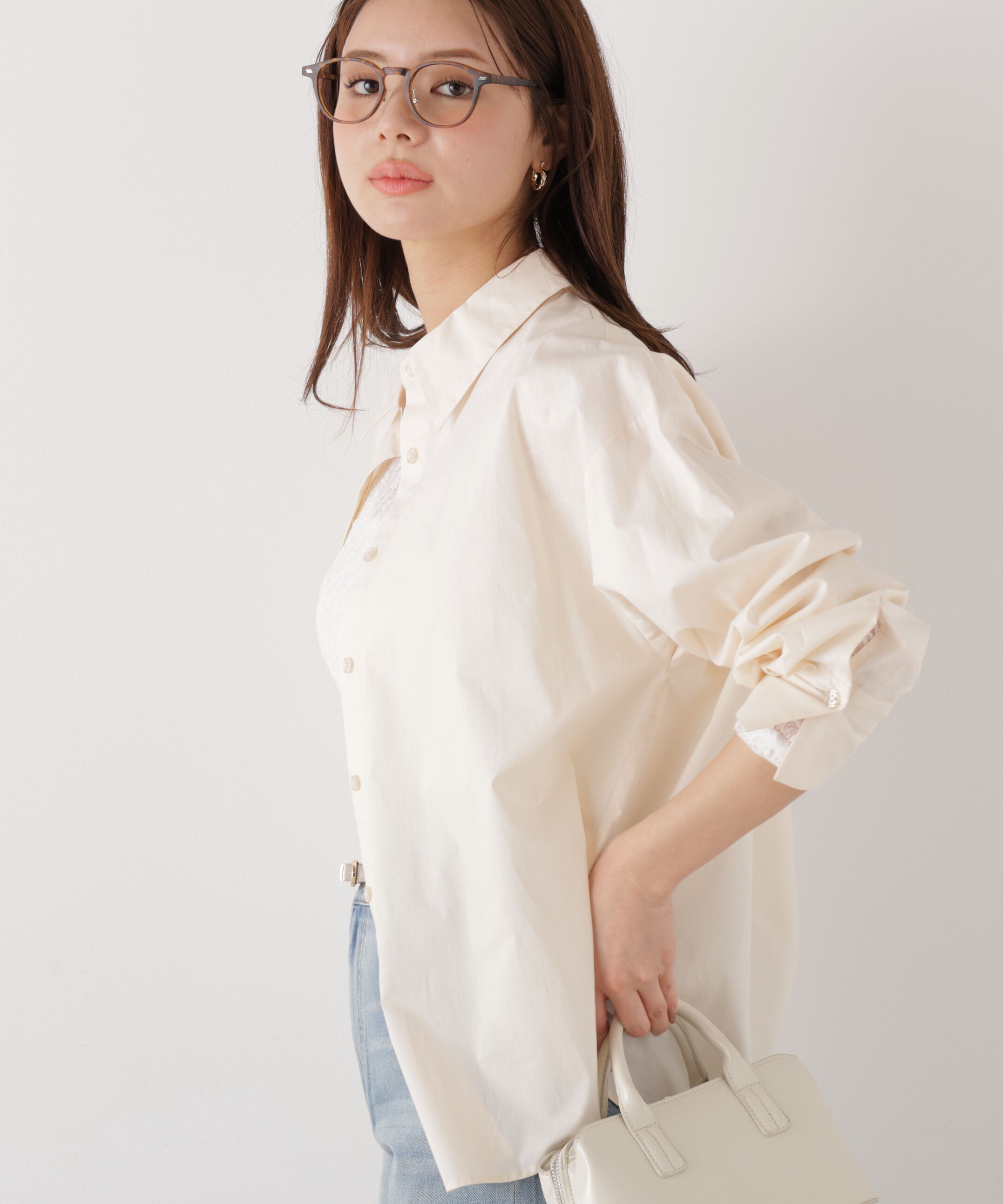 PROPORTION BODY DRESSING「〈a/mie〉オーバーシャツ　26SS」|シャツ・ブラウス|