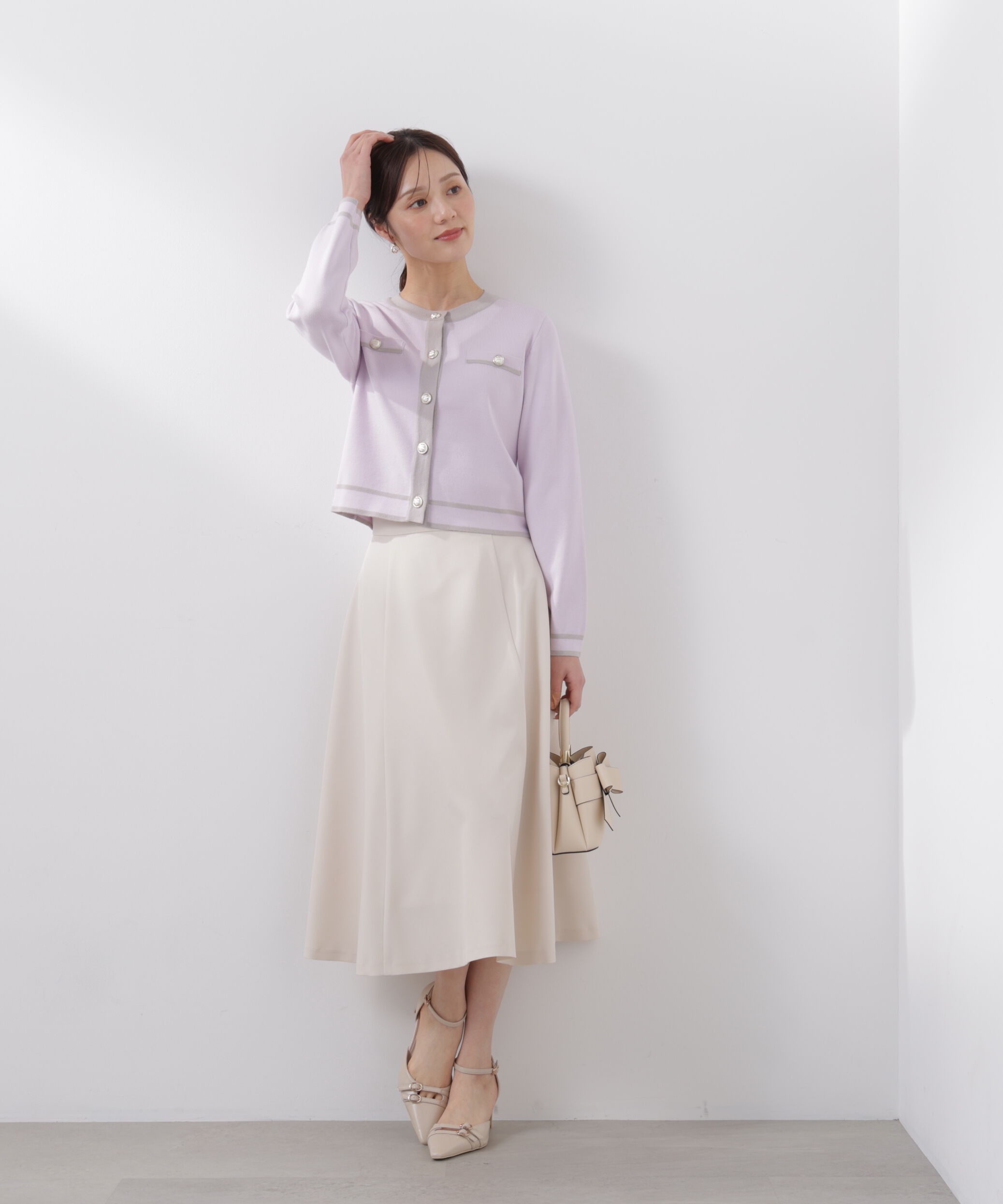 PROPORTION BODY DRESSING「スプリングフレアースカート　26SS」|スカート|エクリュ1