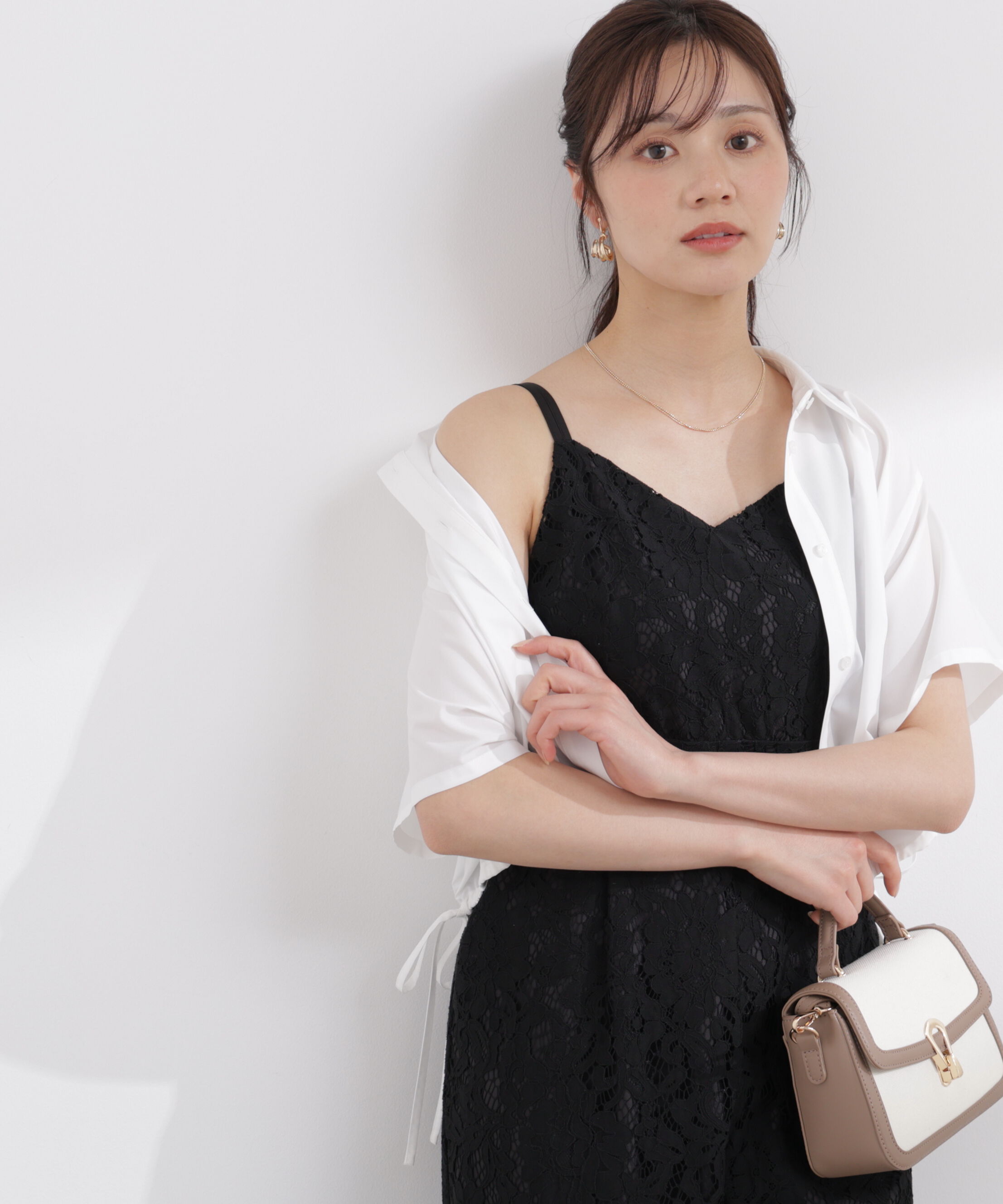 PROPORTION BODY DRESSING「〈EDIT COLOGNE〉ドロスト半袖シャツ 26SS」|シャツ・ブラウス|ホワイト