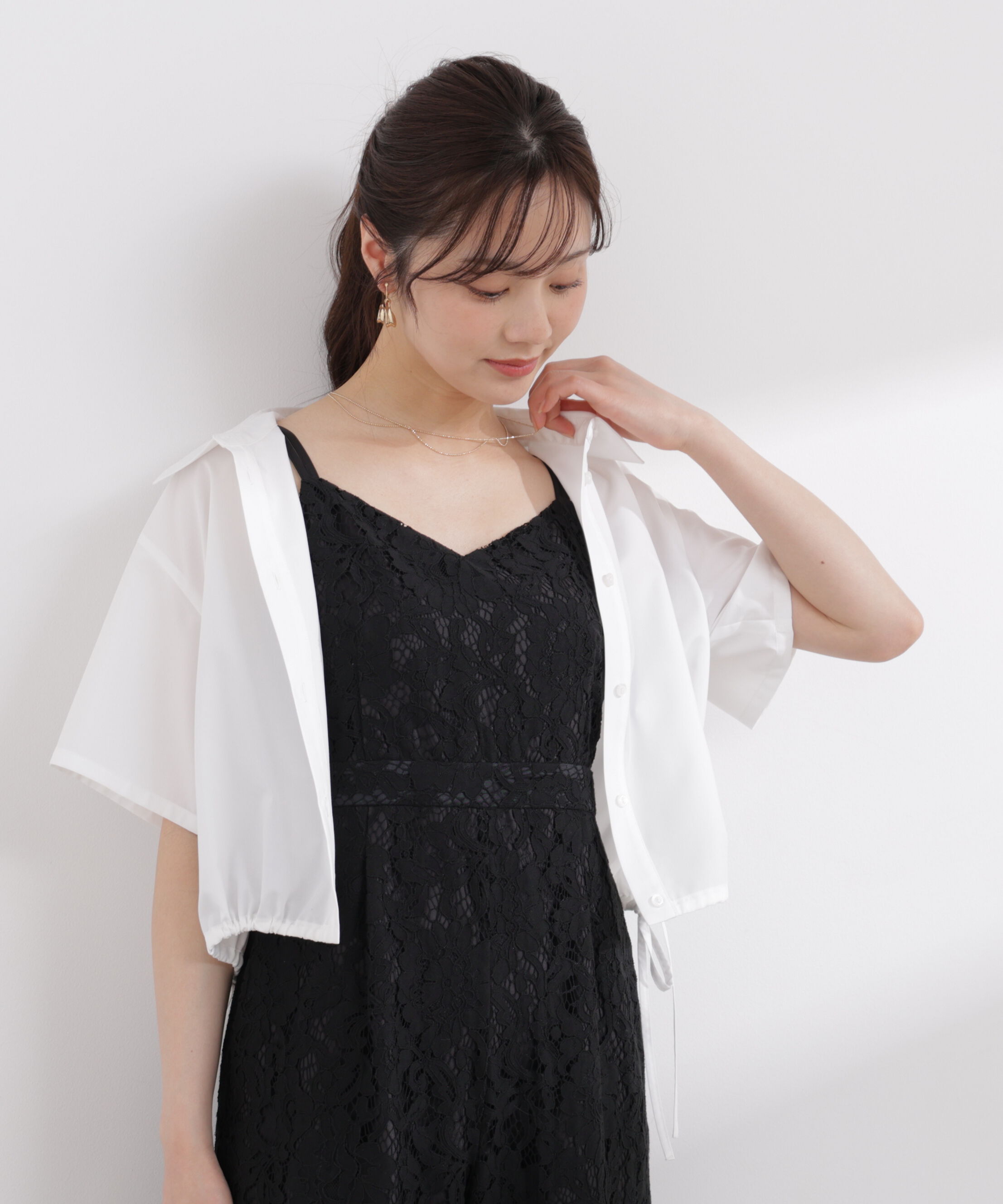 PROPORTION BODY DRESSING「〈EDIT COLOGNE〉ドロスト半袖シャツ 26SS」|シャツ・ブラウス|