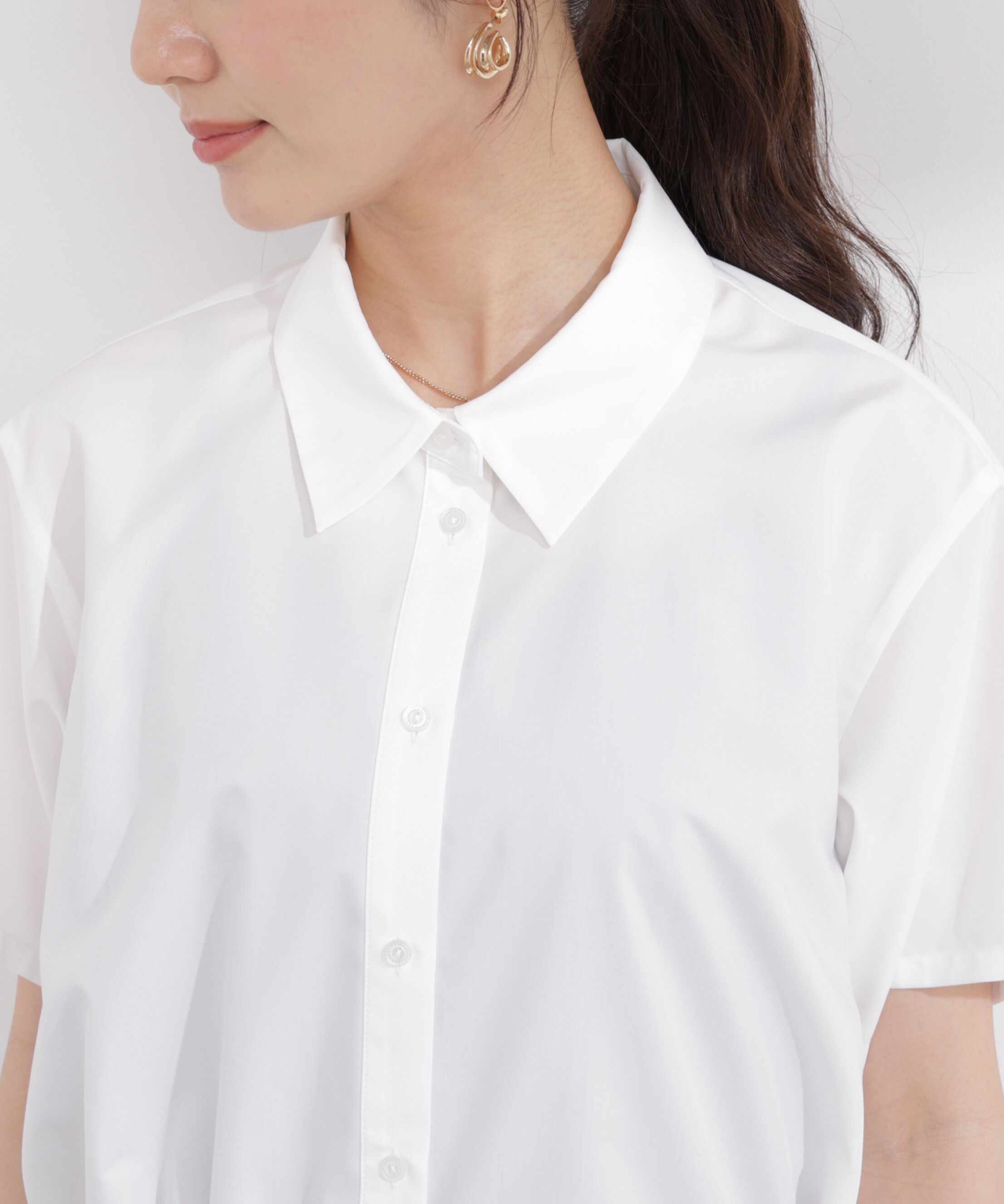 PROPORTION BODY DRESSING「〈EDIT COLOGNE〉ドロスト半袖シャツ 26SS」|シャツ・ブラウス|