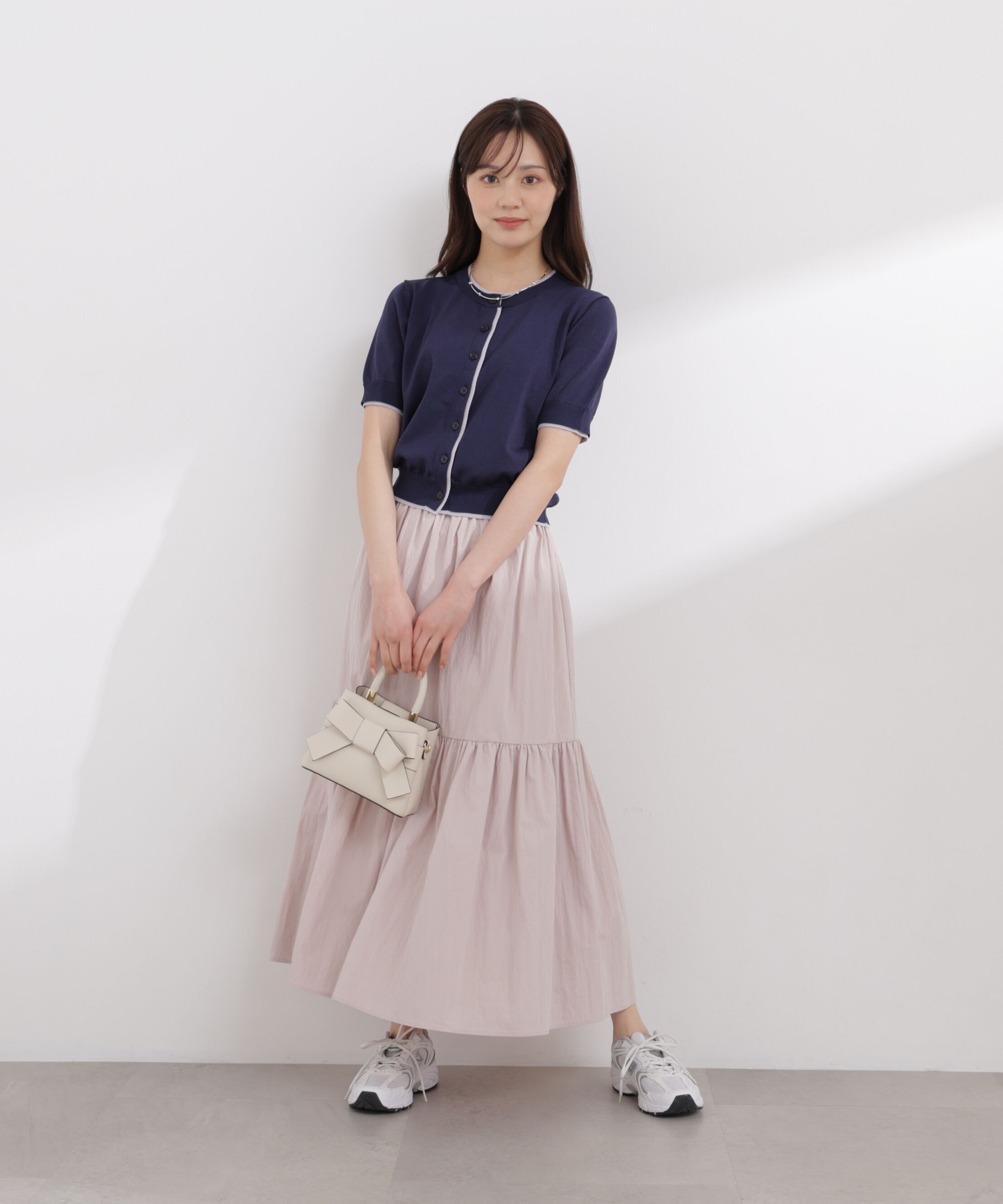 PROPORTION BODY DRESSING「タフタギャザースカート 26SS」|スカート|ベージュピン