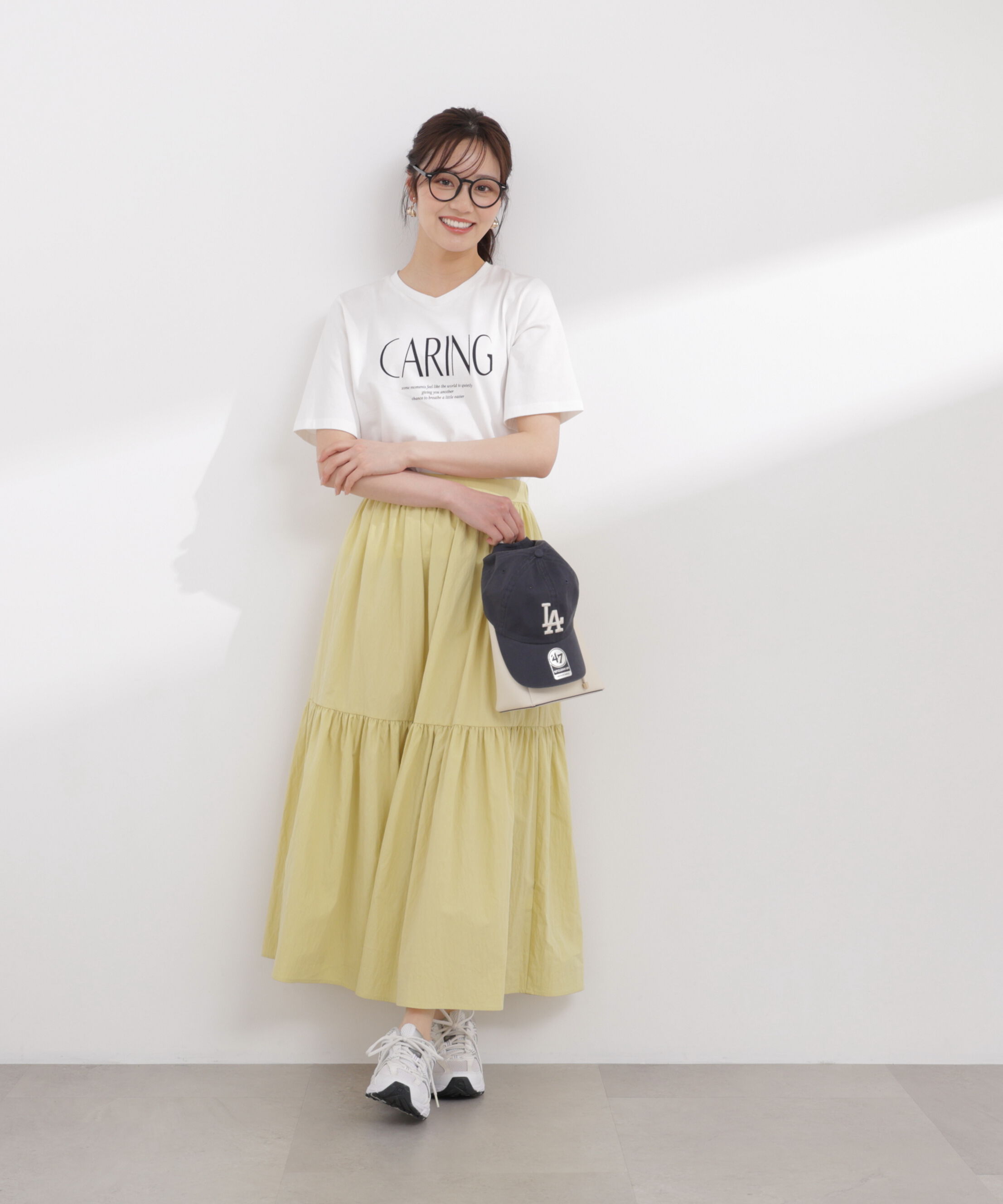 PROPORTION BODY DRESSING「タフタギャザースカート 26SS」|スカート|イエロー