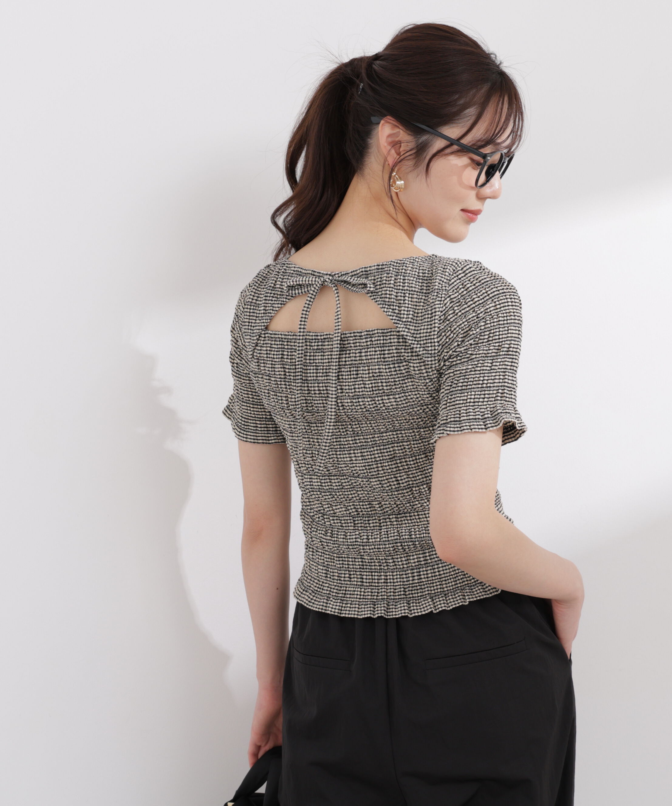 PROPORTION BODY DRESSING「バックオープンシャーリングトップス 26SS」|Tシャツ・カットソー|