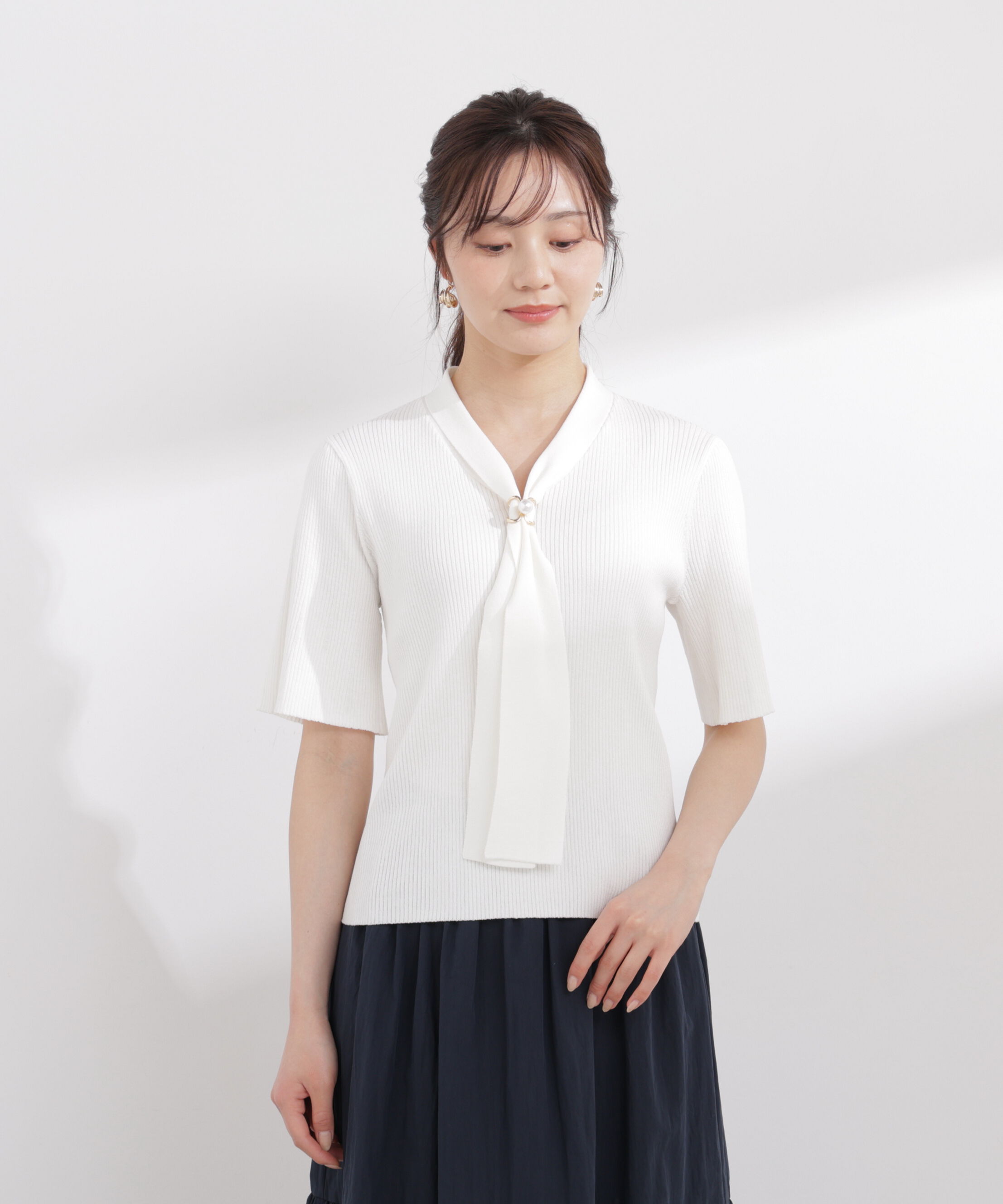 PROPORTION BODY DRESSING「3wayタイ付きニット 26SS」|ニット・セーター|