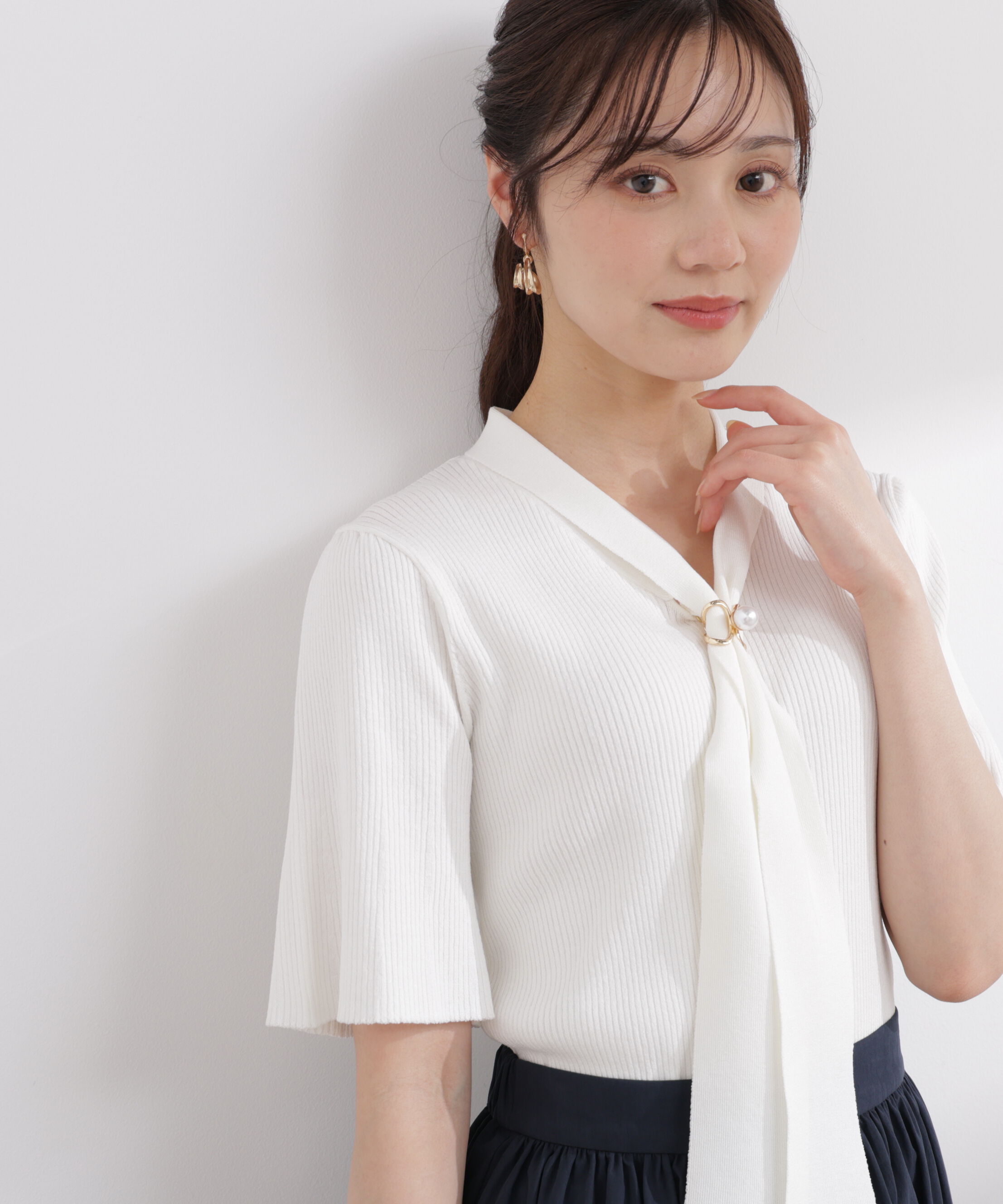 PROPORTION BODY DRESSING「3wayタイ付きニット 26SS」|ニット・セーター|