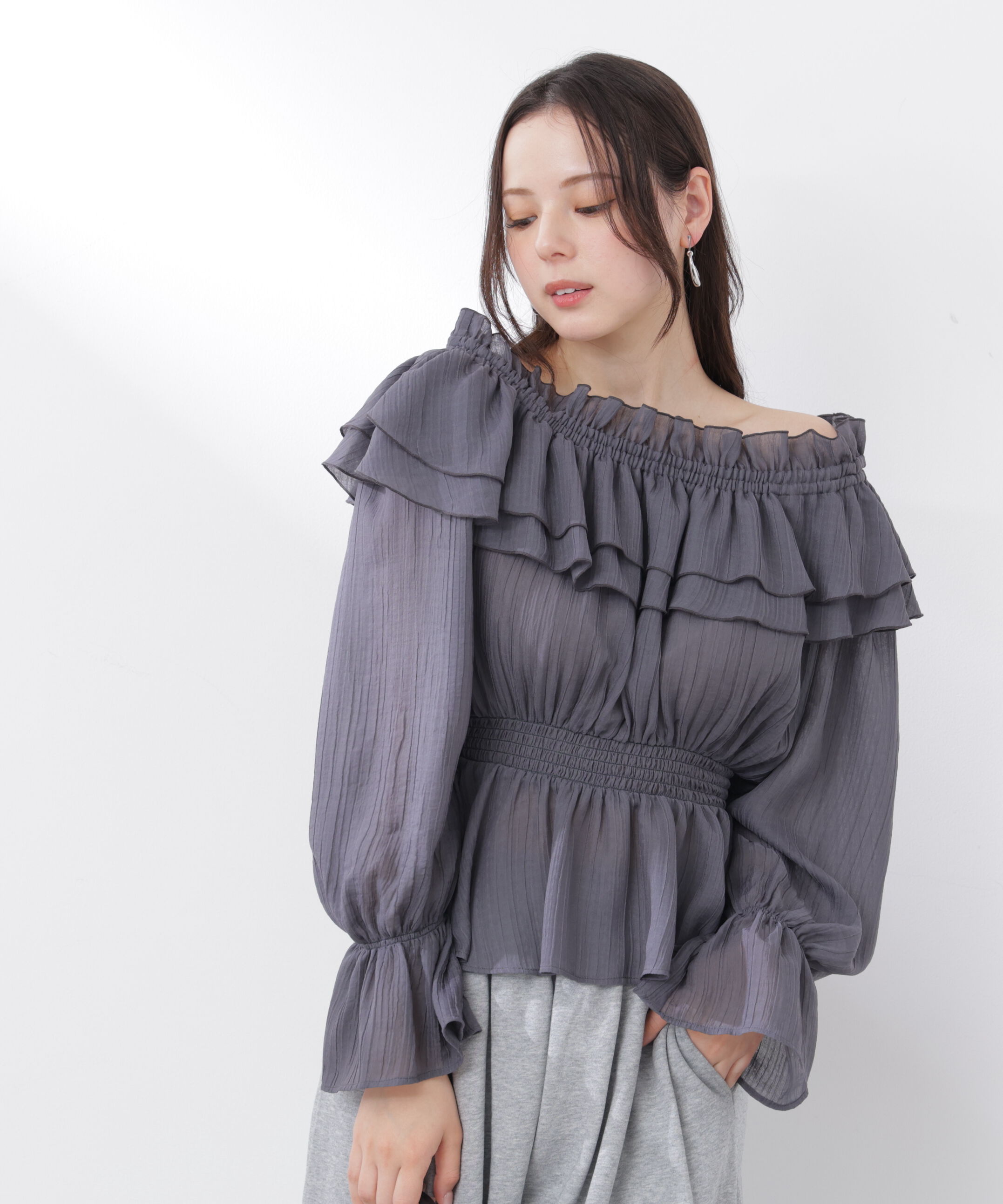 PROPORTION BODY DRESSING「<ｳｫｯｼｬﾌﾞﾙ>《EDIT COLOGNE》ｵﾌｼｮﾙｼｱｰｼｬｰﾘﾝｸﾞﾌﾞﾗ  」|シャツ・ブラウス|