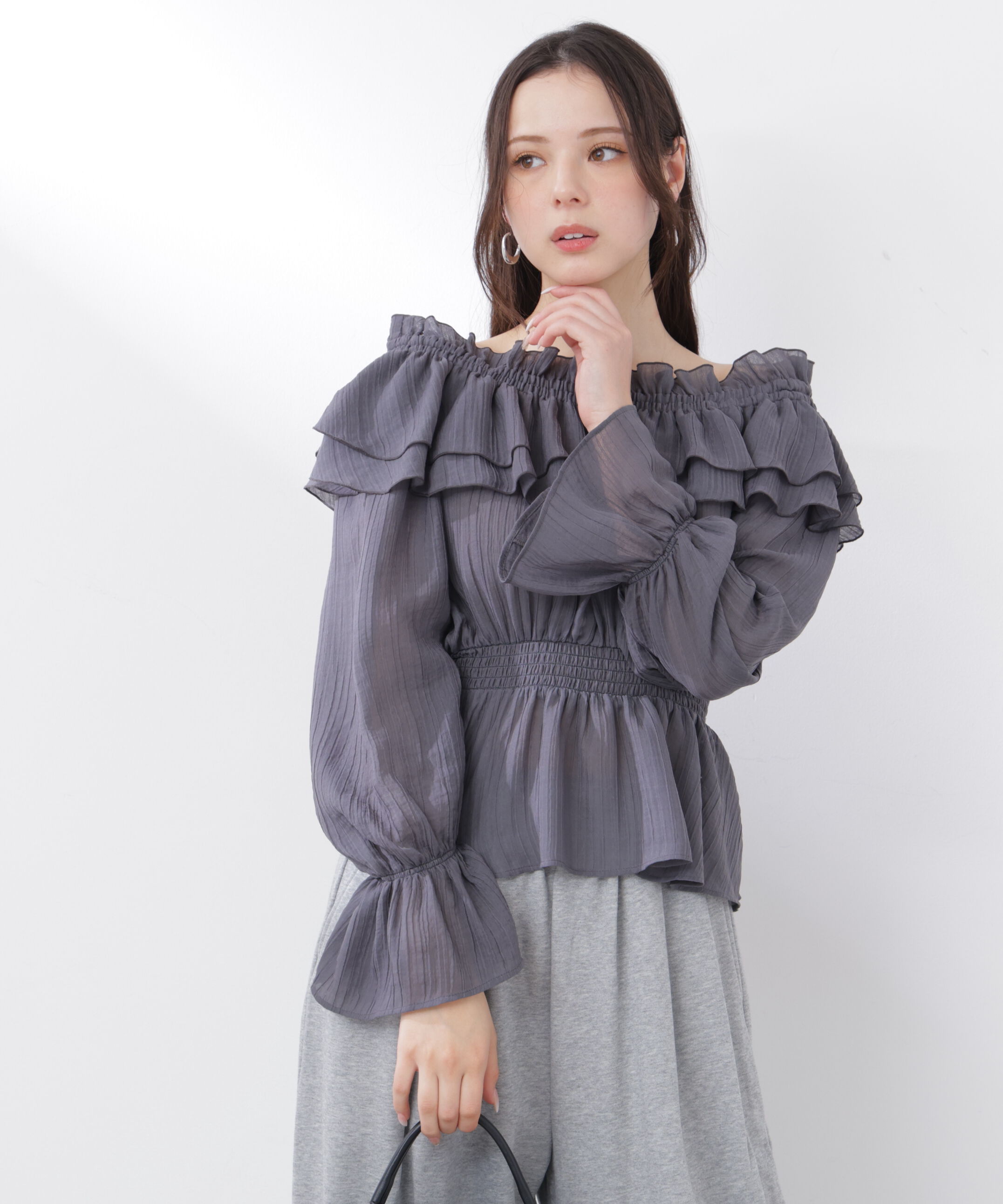 PROPORTION BODY DRESSING「<ｳｫｯｼｬﾌﾞﾙ>《EDIT COLOGNE》ｵﾌｼｮﾙｼｱｰｼｬｰﾘﾝｸﾞﾌﾞﾗ  」|シャツ・ブラウス|