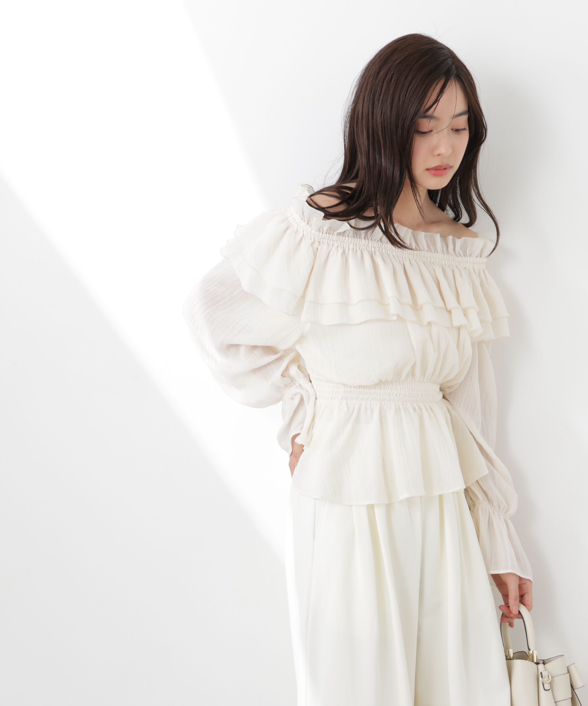 PROPORTION BODY DRESSING「<ｳｫｯｼｬﾌﾞﾙ>《EDIT COLOGNE》ｵﾌｼｮﾙｼｱｰｼｬｰﾘﾝｸﾞﾌﾞﾗ  」|シャツ・ブラウス|