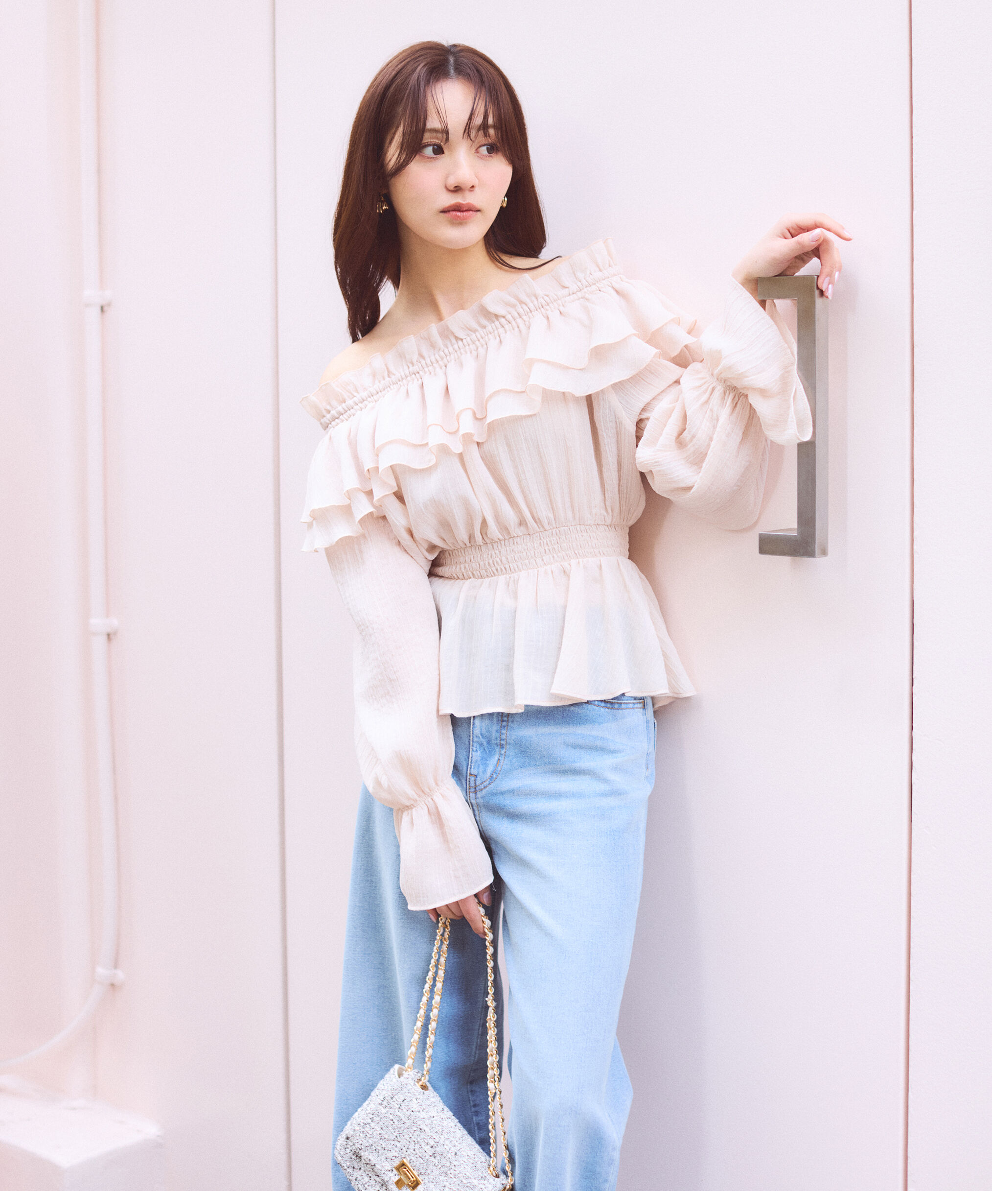 PROPORTION BODY DRESSING「<ｳｫｯｼｬﾌﾞﾙ>《EDIT COLOGNE》ｵﾌｼｮﾙｼｱｰｼｬｰﾘﾝｸﾞﾌﾞﾗ  」|シャツ・ブラウス|ベージュ