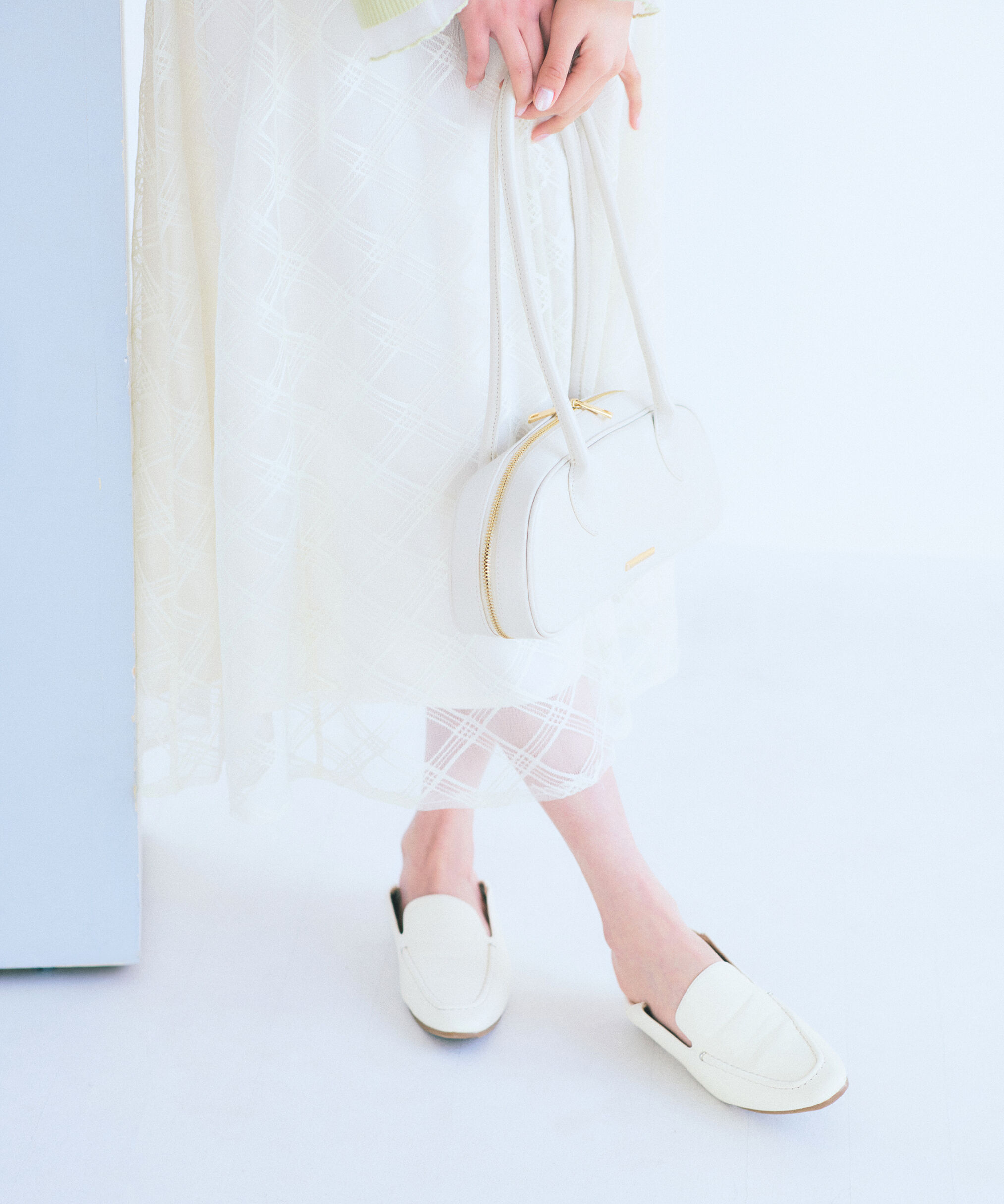 PROPORTION BODY DRESSING「シアーチェックフレアスカート　26SS」|スカート|