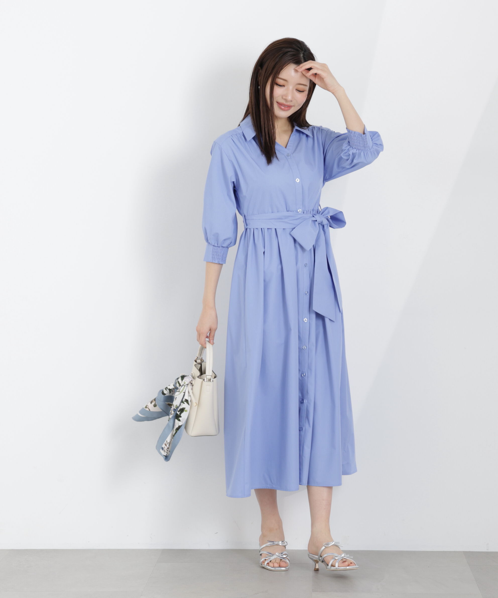 PROPORTION BODY DRESSING「リボン付きシャツワンピース　26SS」|ワンピース|