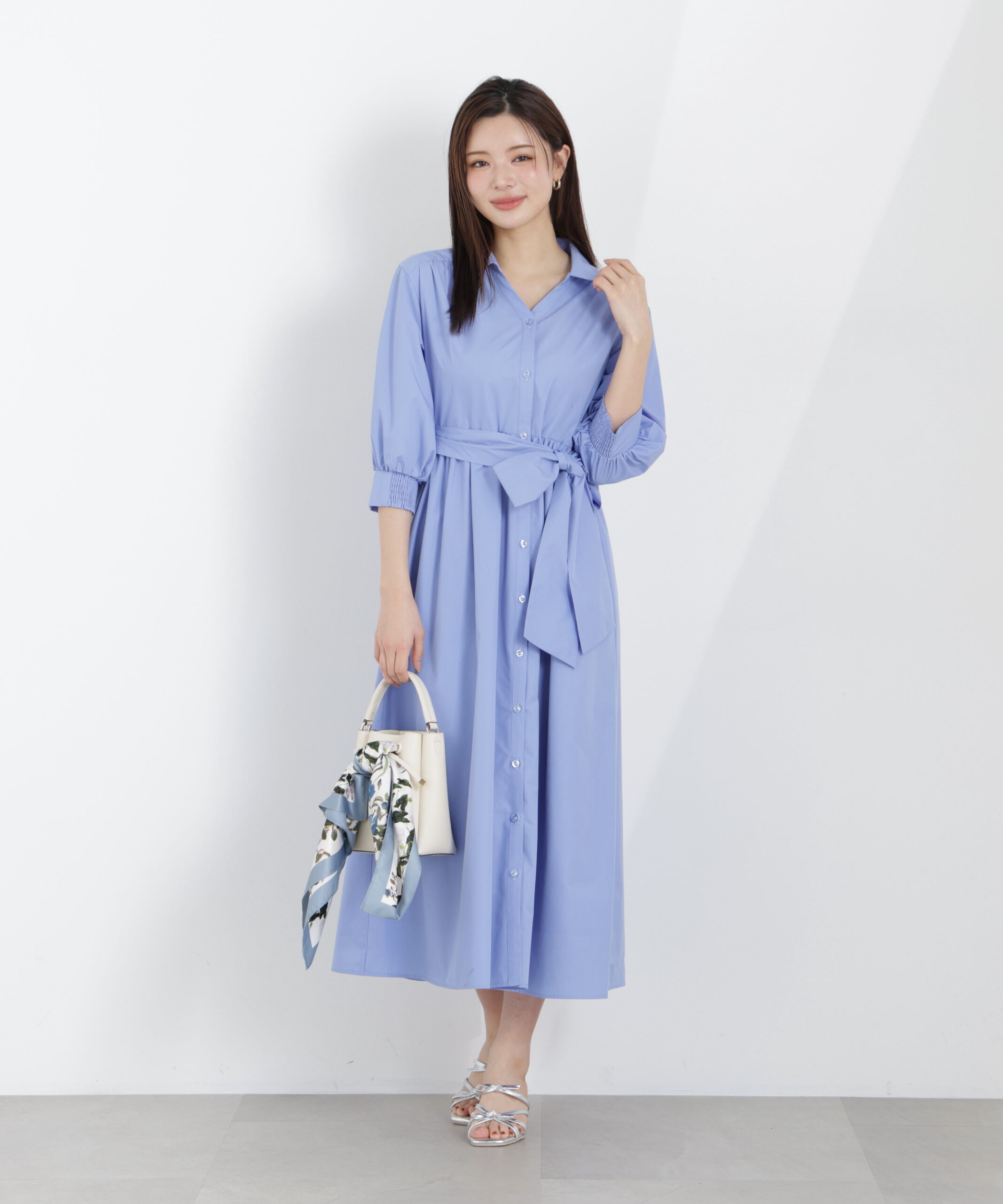 PROPORTION BODY DRESSING「リボン付きシャツワンピース　26SS」|ワンピース|