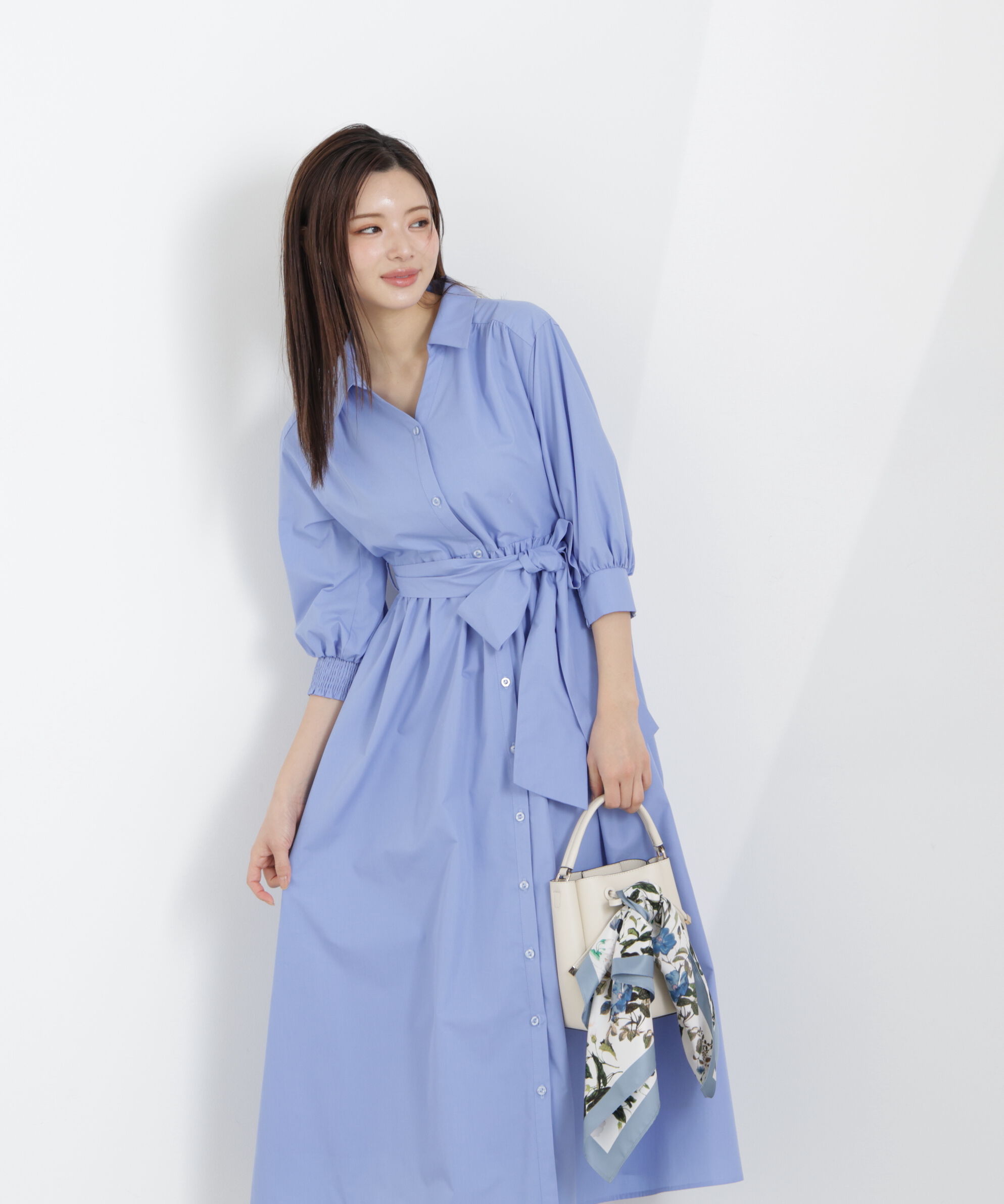 PROPORTION BODY DRESSING「リボン付きシャツワンピース　26SS」|ワンピース|