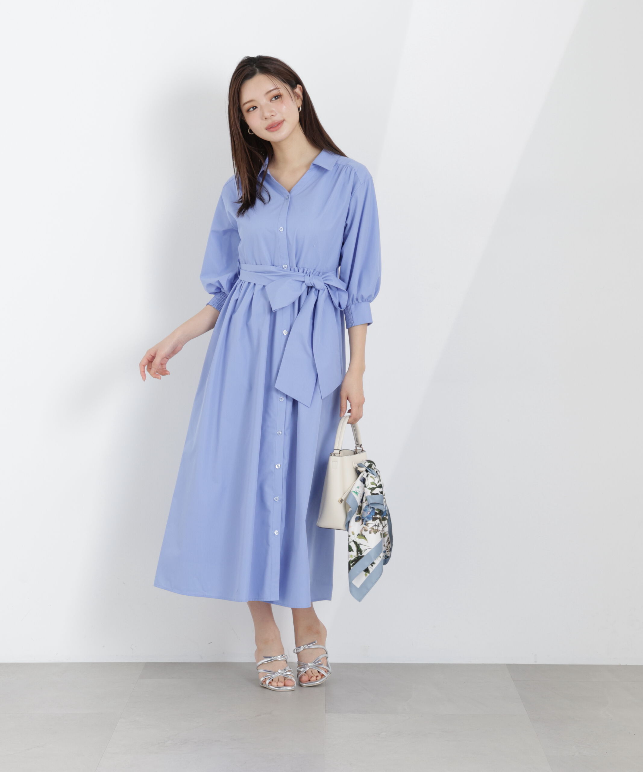 PROPORTION BODY DRESSING「リボン付きシャツワンピース　26SS」|ワンピース|