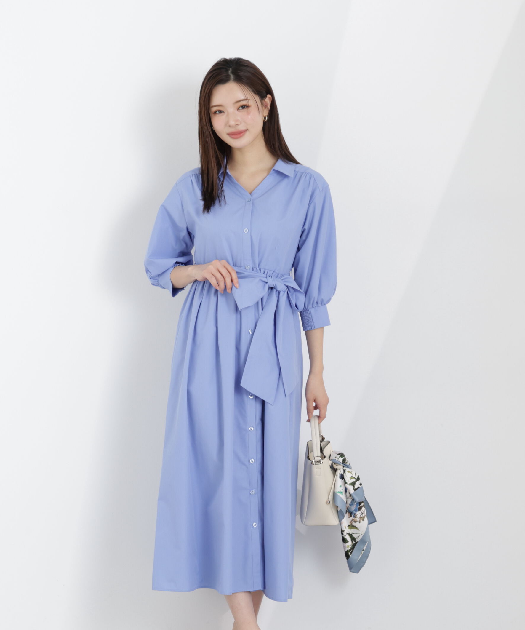 PROPORTION BODY DRESSING「リボン付きシャツワンピース　26SS」|ワンピース|