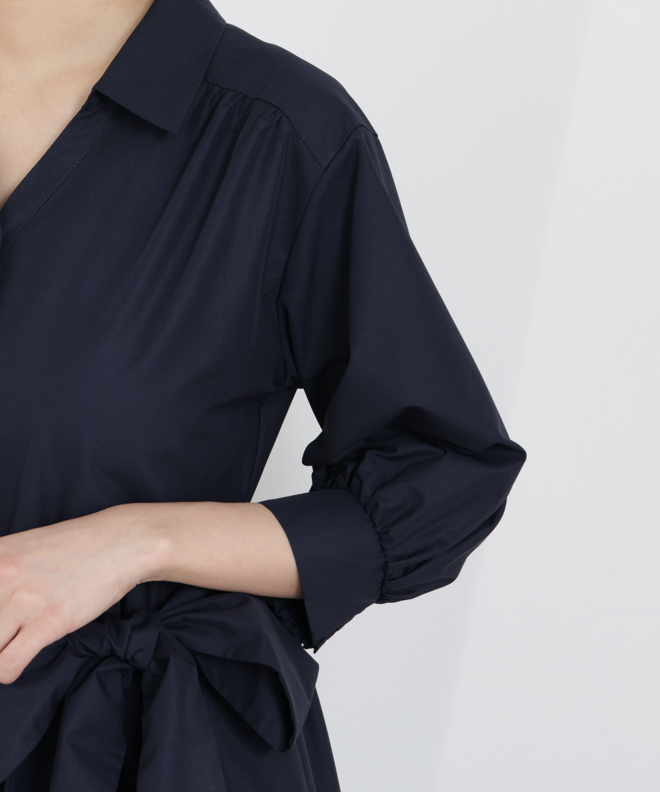 PROPORTION BODY DRESSING「リボン付きシャツワンピース　26SS」|ワンピース|