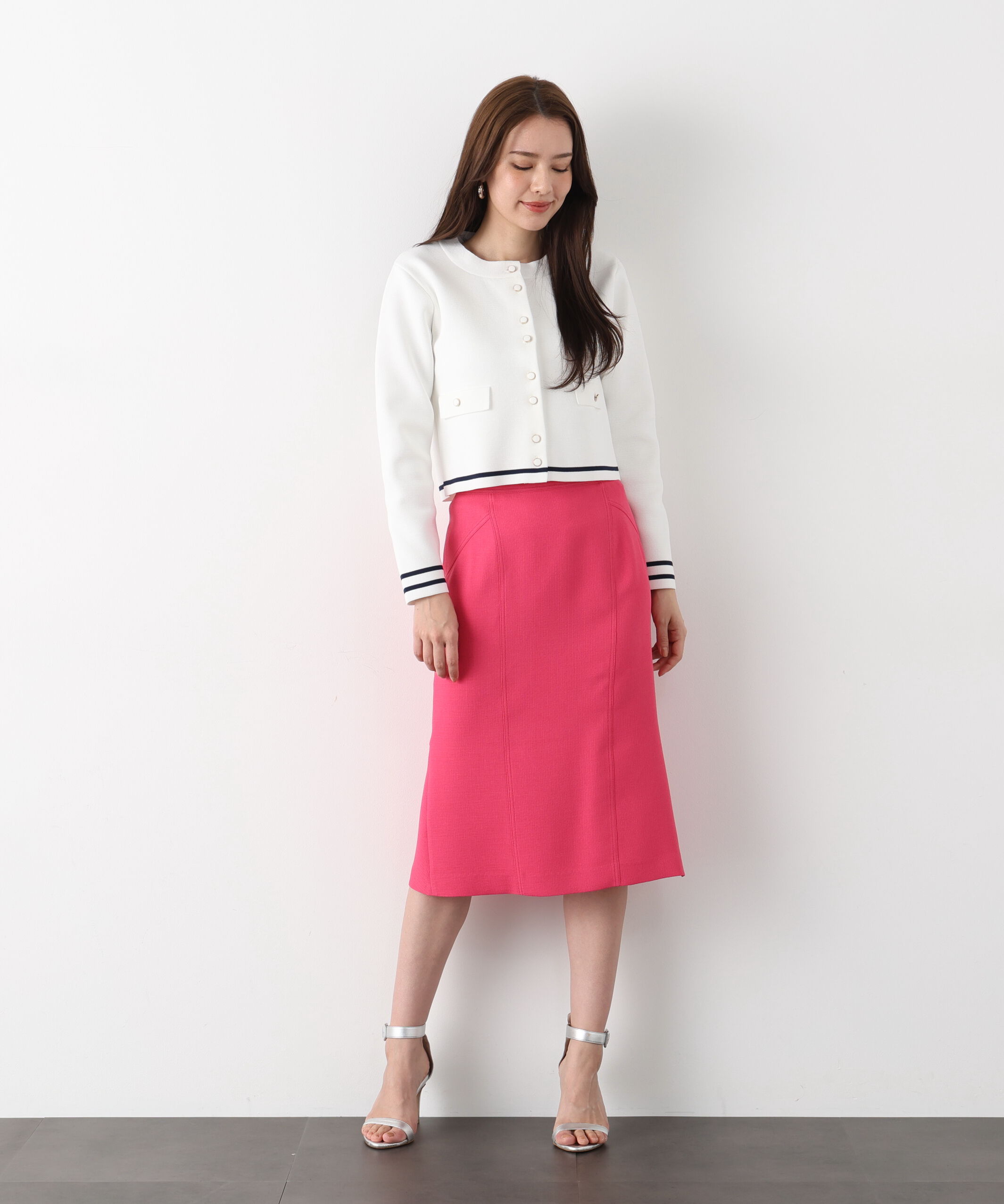  「メタルパーツバックマーメイドスカート」|スカート|