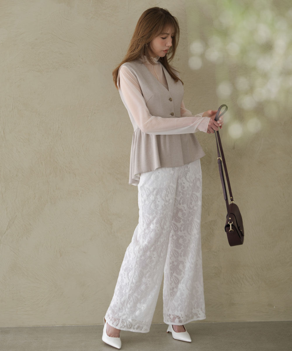  「［美香さん着用］スラブ調ペプラムブラウス」|シャツ・ブラウス|