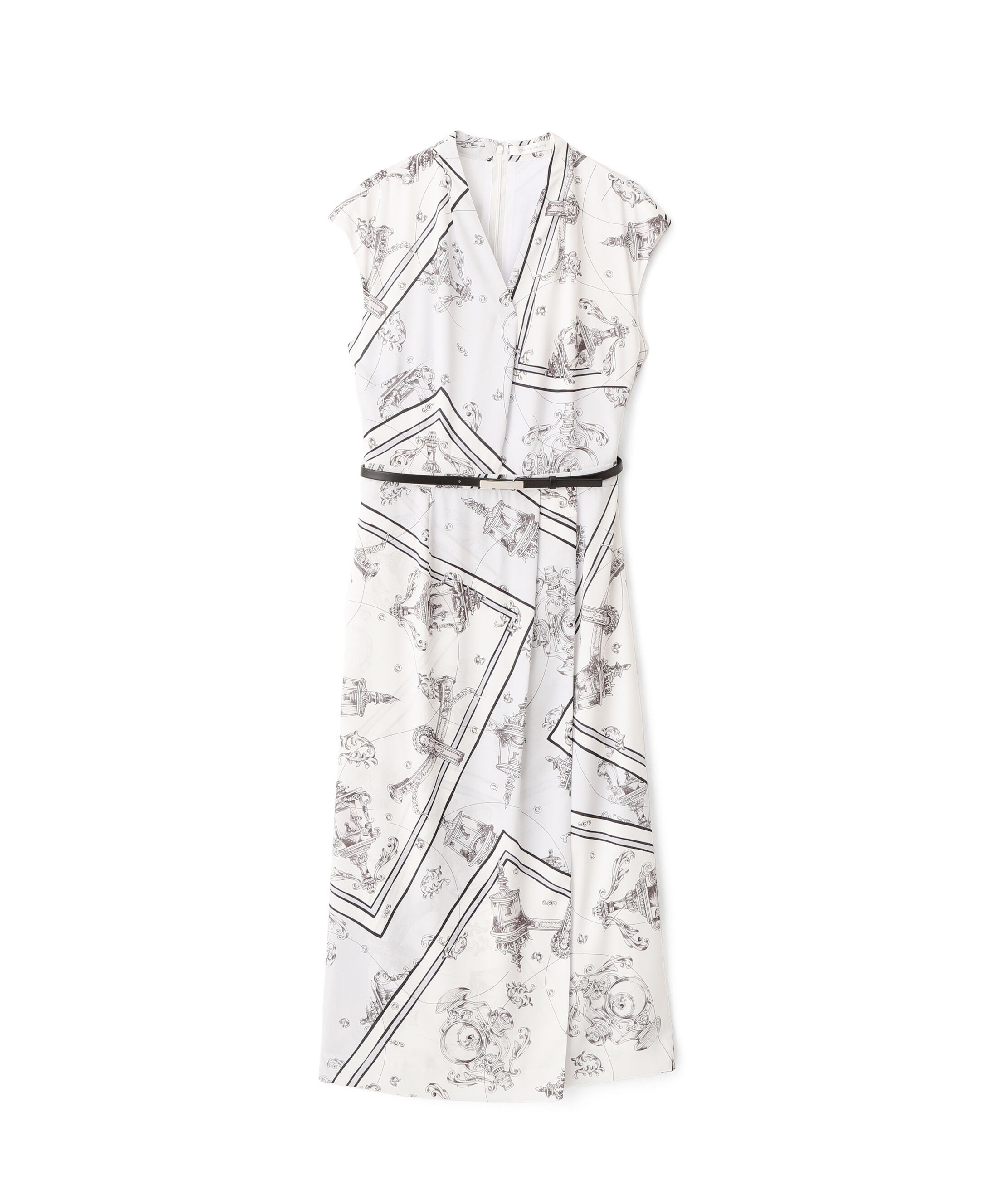  「<追加生産予約>［美香さん着用］バロックスカーフプリントワンピース」|ワンピース|