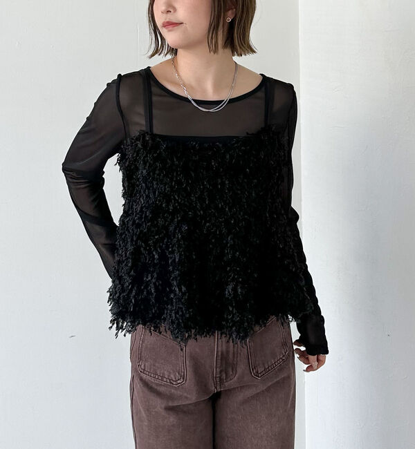 archives「カットフェザービスチェ&times;シアーカットＴＯＰＳＳＥＴ」|カーディガン|