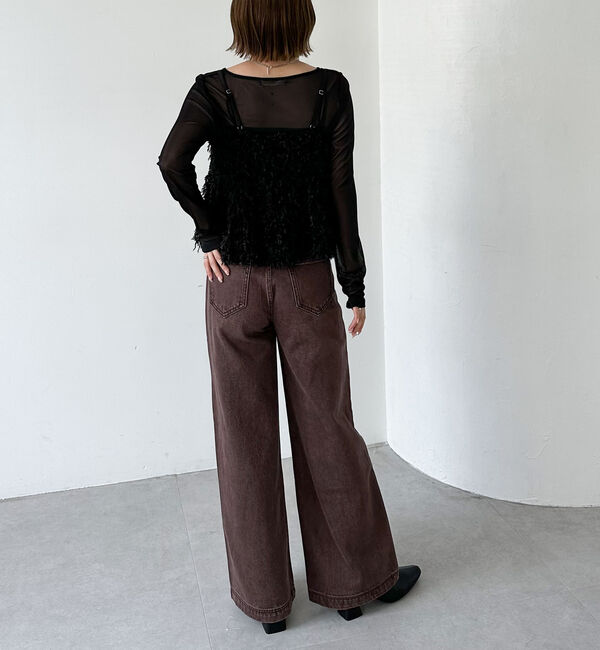 archives「カットフェザービスチェ&times;シアーカットＴＯＰＳＳＥＴ」|カーディガン|