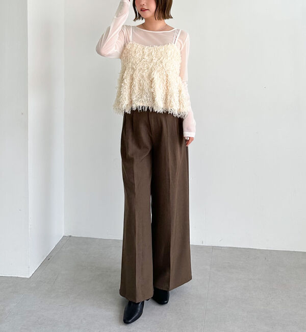 archives「カットフェザービスチェ&times;シアーカットＴＯＰＳＳＥＴ」|カーディガン|